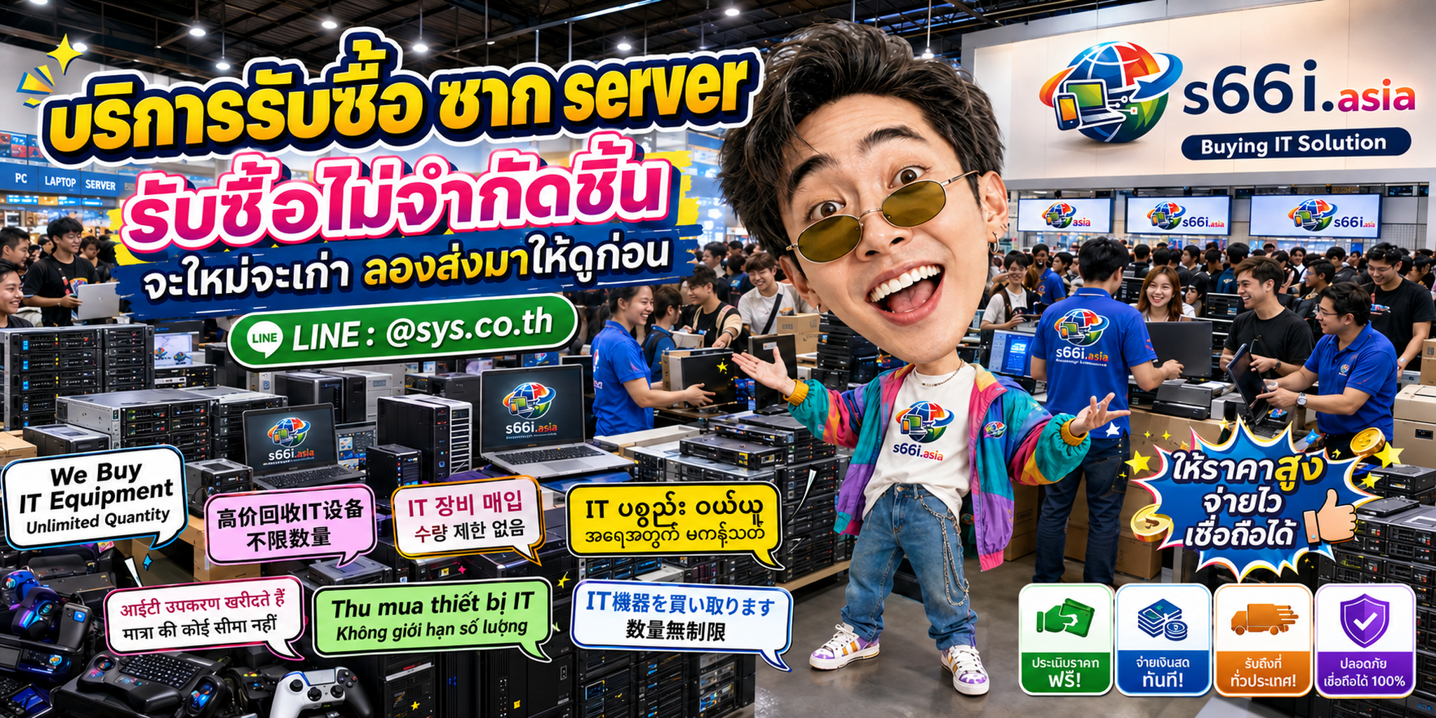 s66i.asia Buying IT Solution รับซื้อซาก Server ติดต่อ LINE @sys.co.th