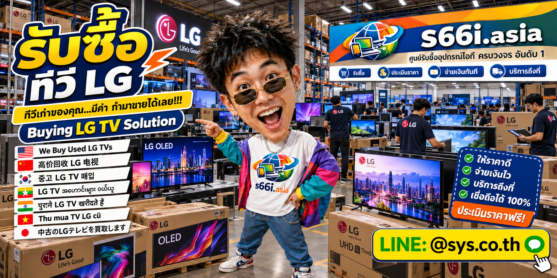 ทีมงาน s66i.asia รับซื้อทีวี LG ในโกดัง Buying IT Solution