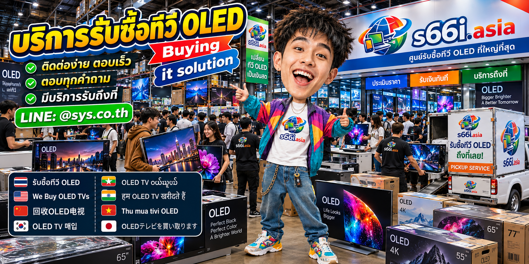 ติดต่อ LINE @sys.co.th เพื่อประเมินทีวี OLED