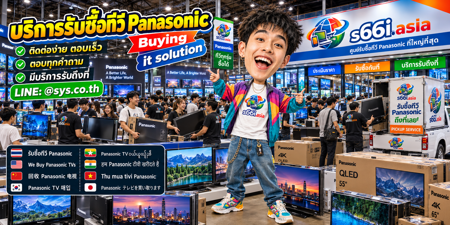 ช่องทาง LINE @sys.co.th สำหรับขายทีวี Panasonic ให้ s66i.asia