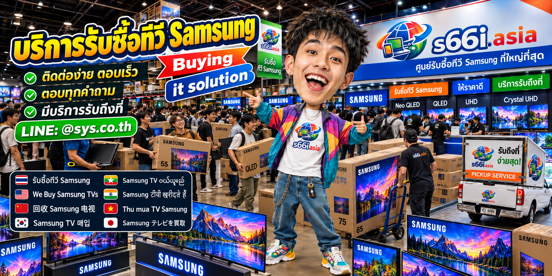 ติดต่อ LINE @sys.co.th เพื่อขายทีวี Samsung ให้ s66i.asia