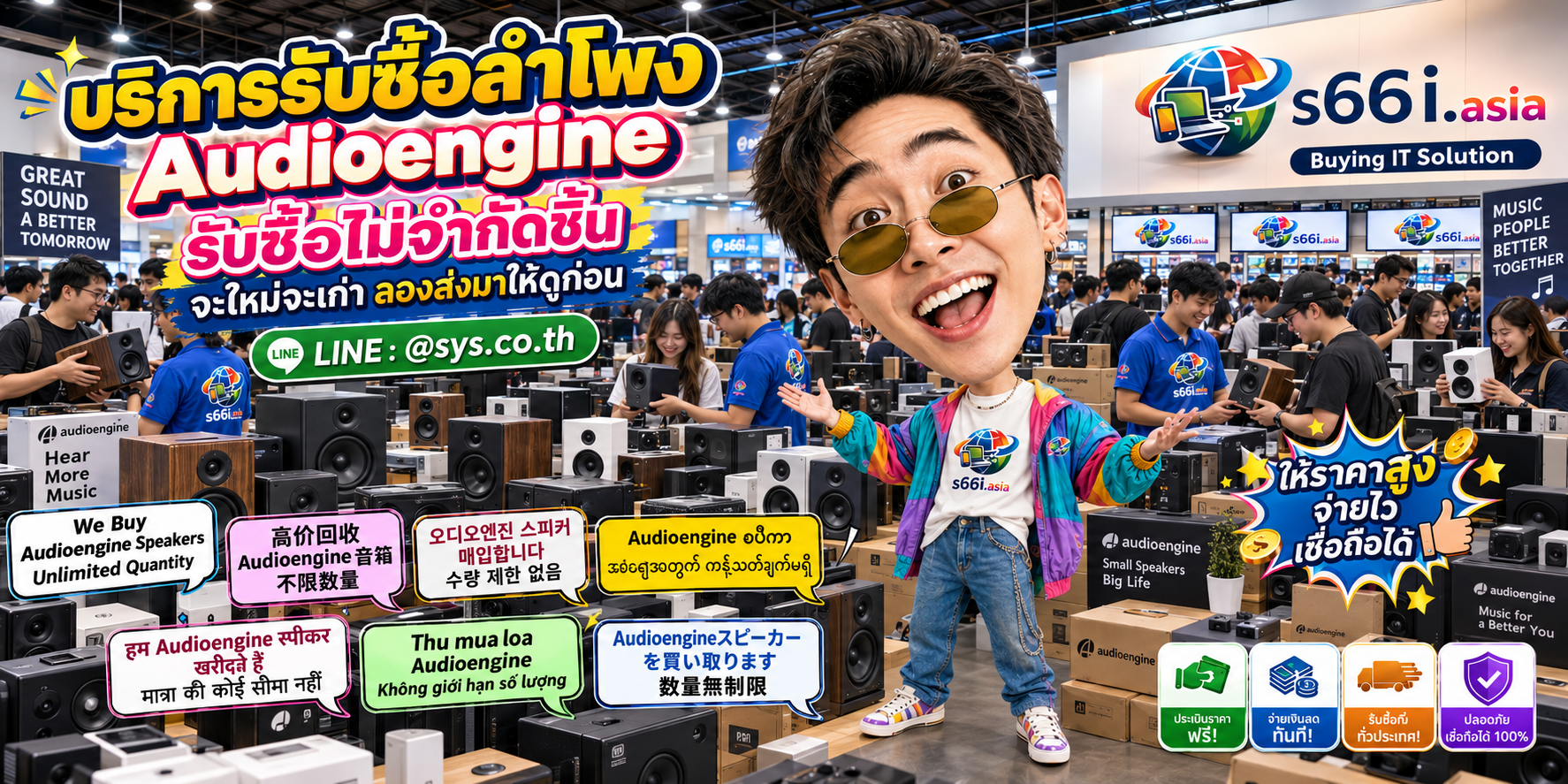 s66i.asia Buying IT Solution ติดต่อ LINE @sys.co.th เพื่อขายลำโพง Audioengine