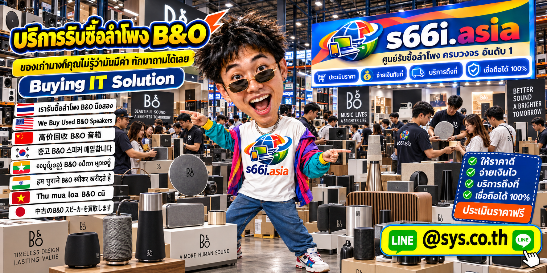 ทีมงาน s66i.asia รับซื้อลำโพง b&o ในโกดังเครื่องเสียง