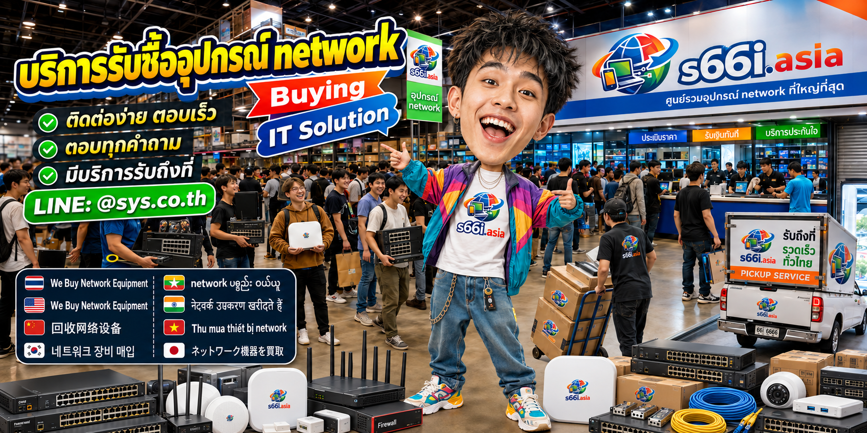 ช่องทาง LINE @sys.co.th สำหรับขายอุปกรณ์ network ให้ s66i.asia