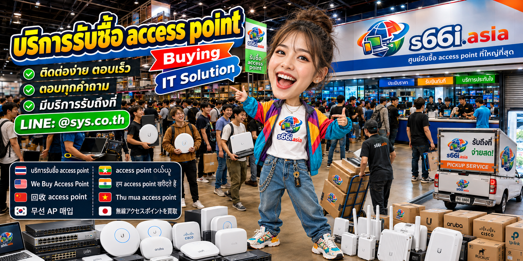 ช่องทาง LINE @sys.co.th สำหรับขาย Access Point ให้ s66i.asia