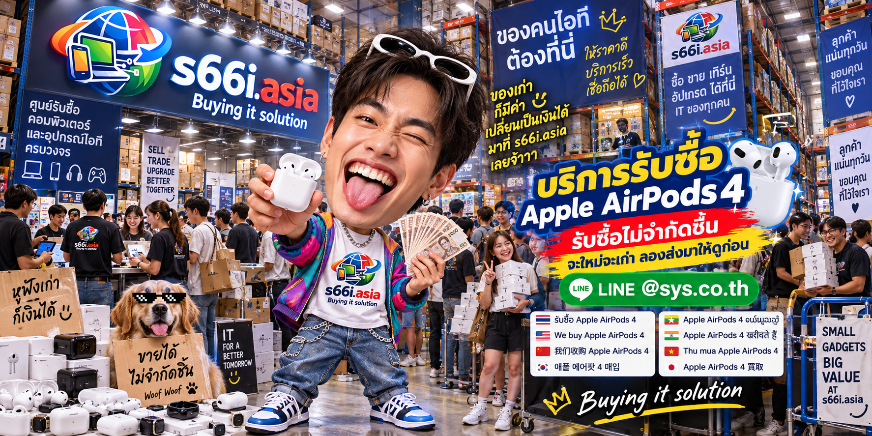 ทีมงาน s66i.asia ตรวจรับ Apple AirPods 4 ในโกดังไอที