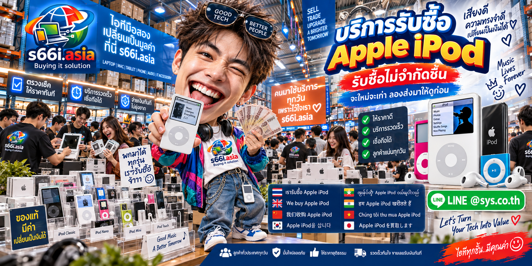 ทีมงาน s66i.asia รับซื้อ Apple iPod ในโกดังไอที