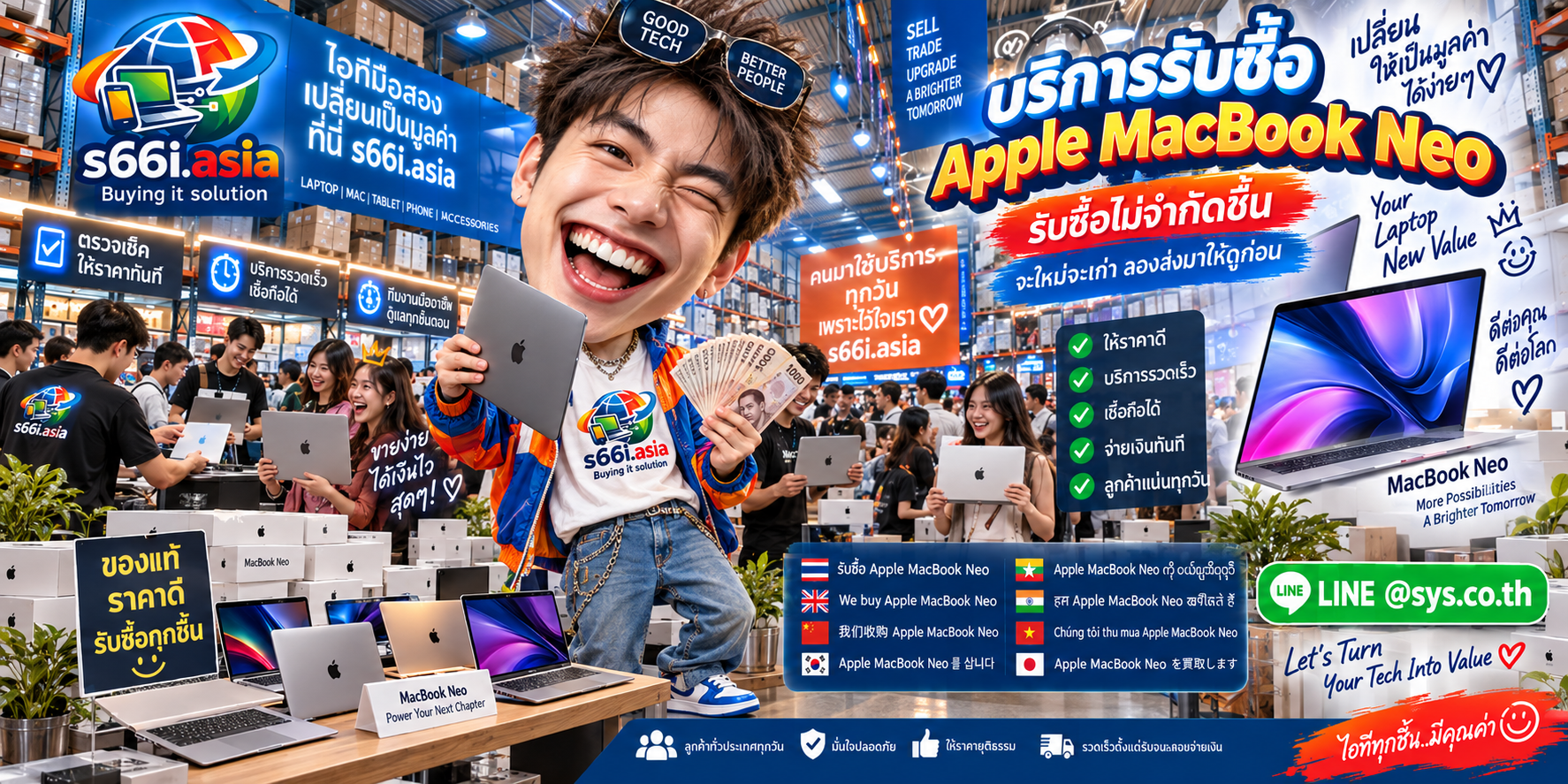 ทีมงาน s66i.asia ให้บริการรับซื้อ Apple MacBook Neo ในประเทศไทย