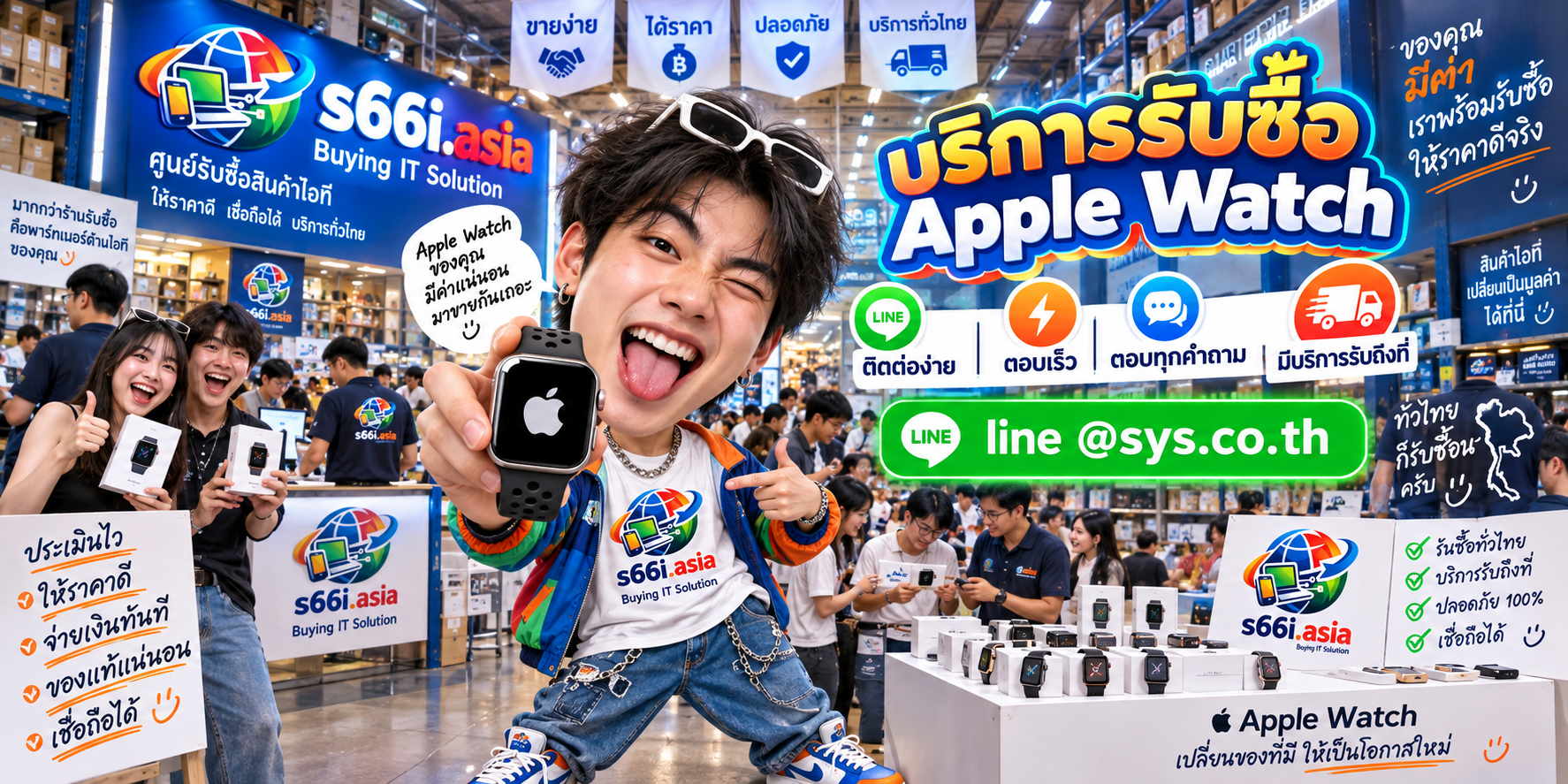LINE @sys.co.th สำหรับขาย Apple Watch ให้ s66i.asia