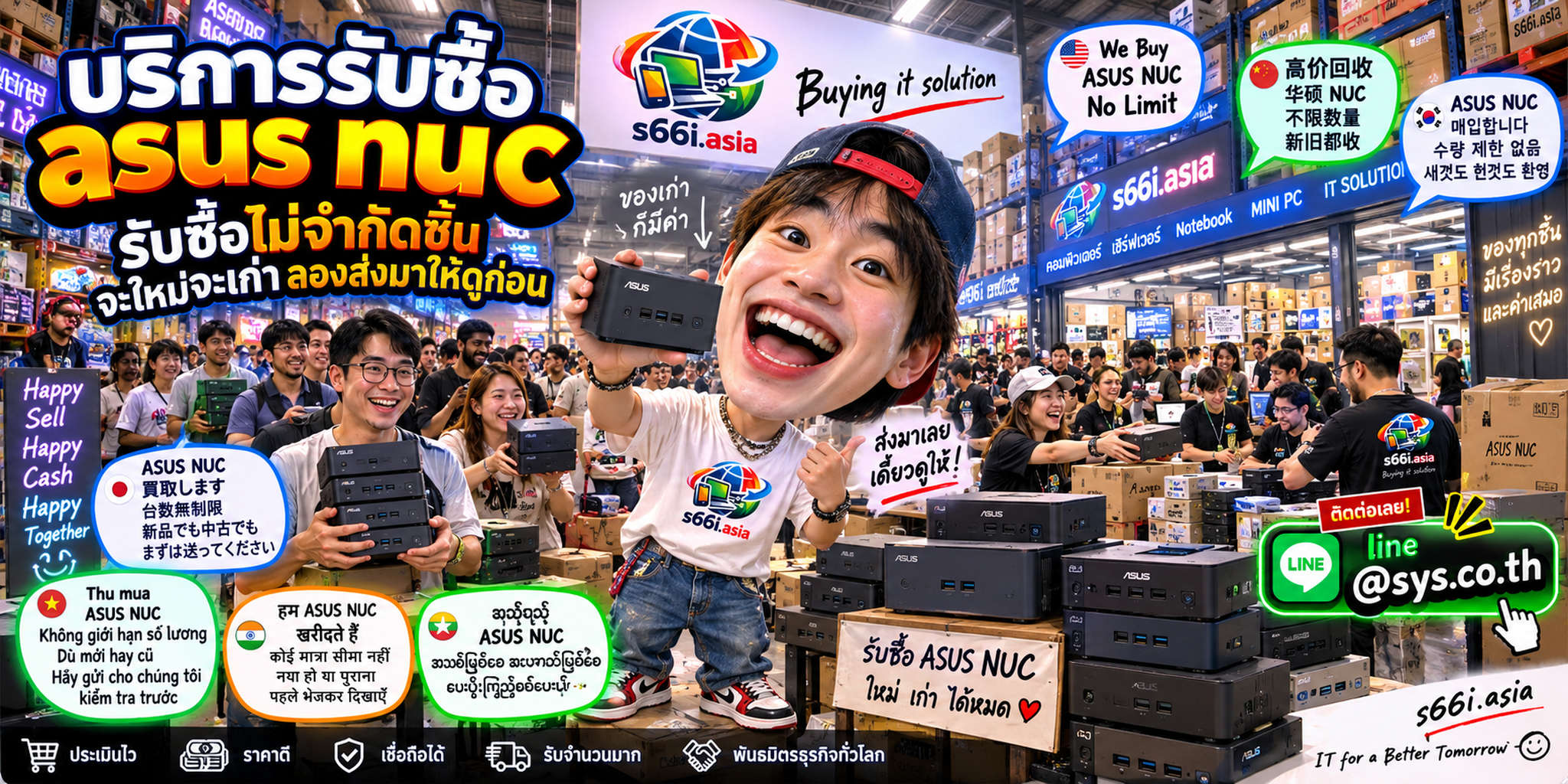 ทีมงาน s66i.asia รับซื้อ ASUS NUC และ Mini PC ในโกดังไอที