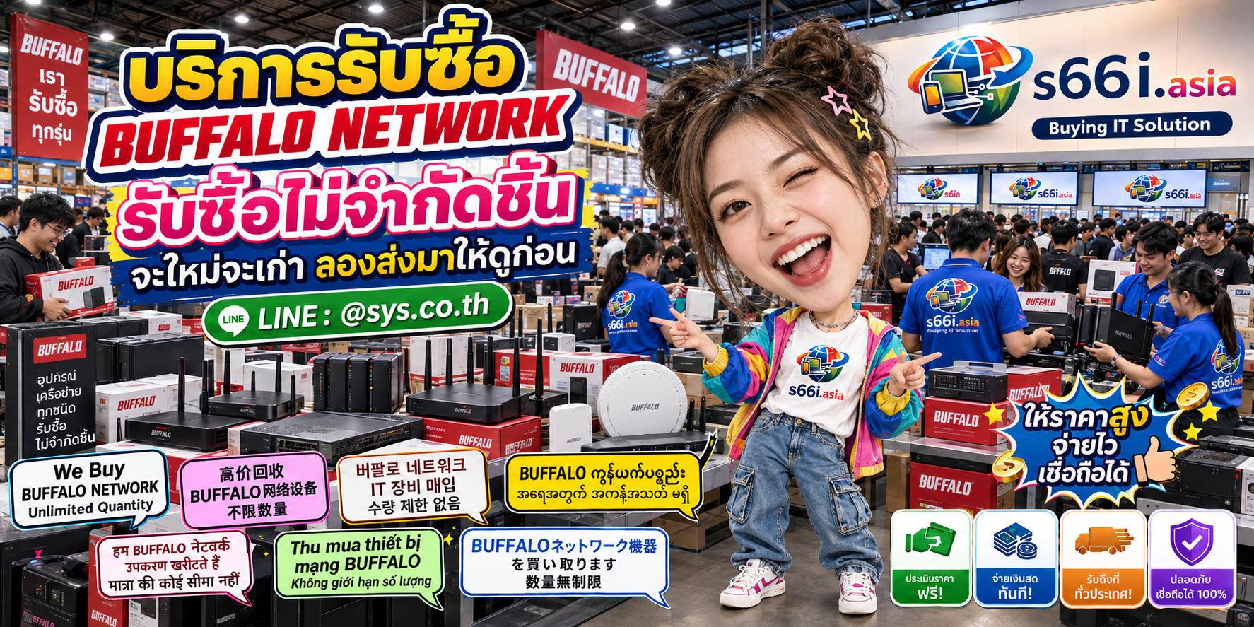 s66i.asia Buying IT Solution รับซื้อ Buffalo Network ติดต่อ LINE @sys.co.th