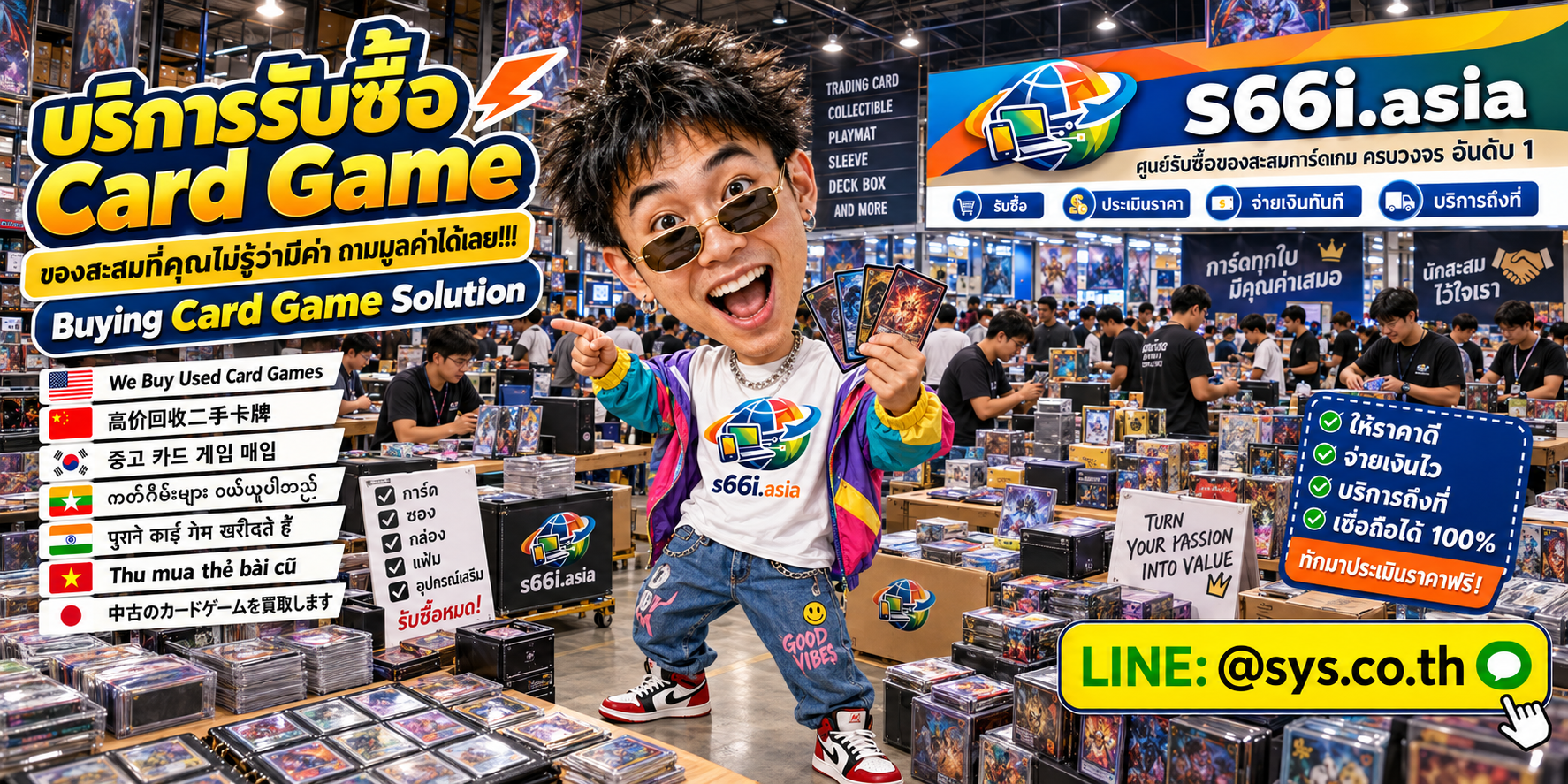 ทีมงาน s66i.asia รับซื้อ Card Game และ Trading Card ในโกดังการ์ด