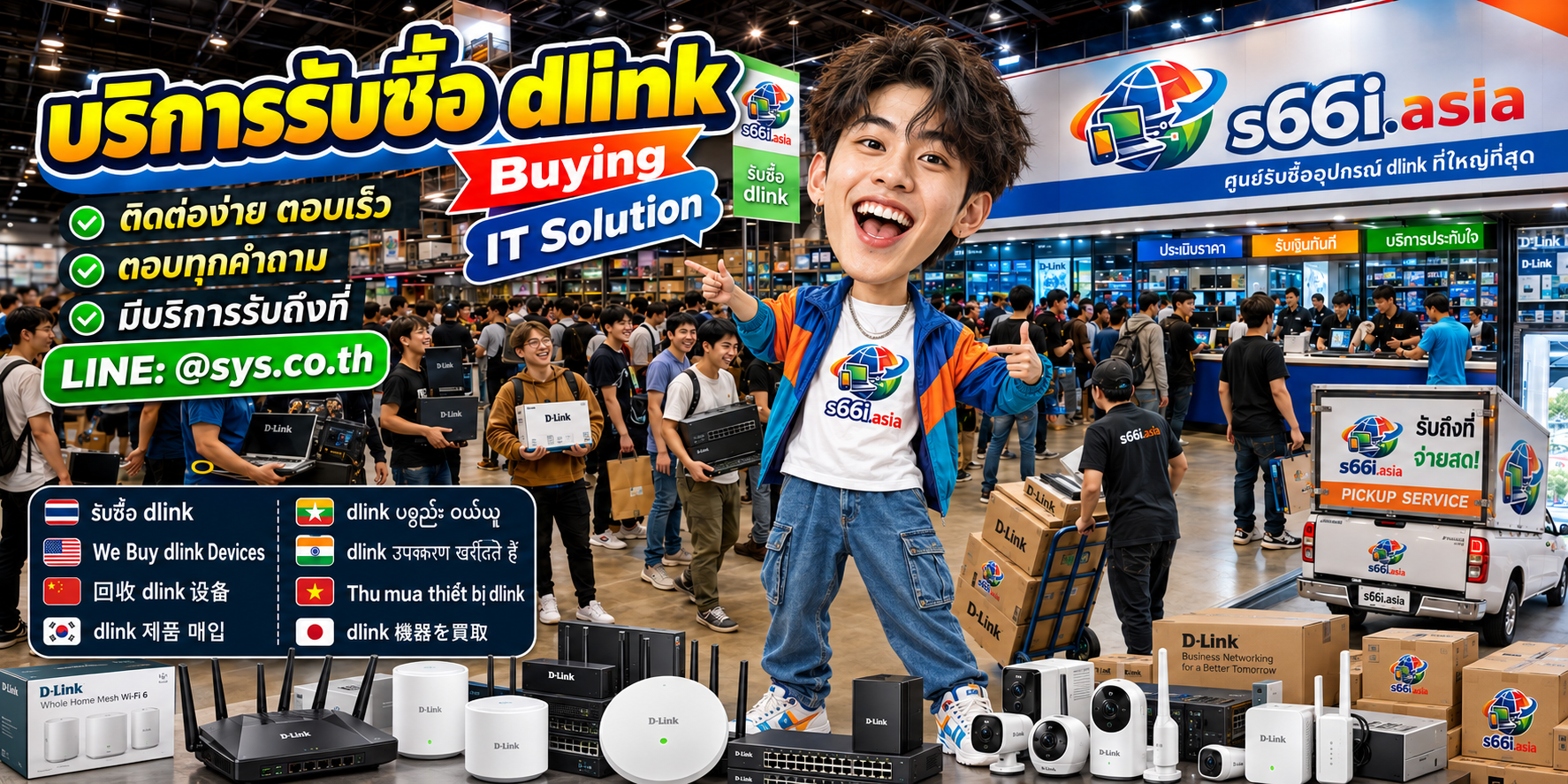 ติดต่อ LINE @sys.co.th เพื่อส่งรูป DLink ให้ประเมินราคา