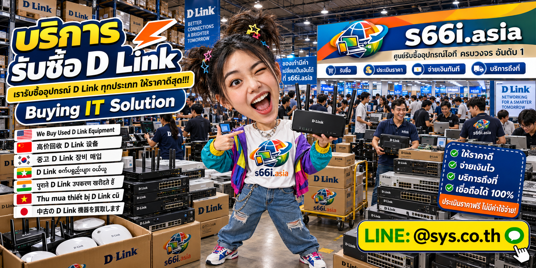 ทีมงาน s66i.asia รับซื้อ DLink ในโกดังอุปกรณ์เครือข่าย