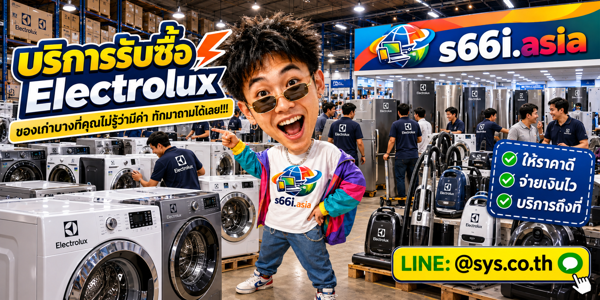 ทีมงาน s66i.asia รับซื้อ Electrolux มือสองในประเทศไทย