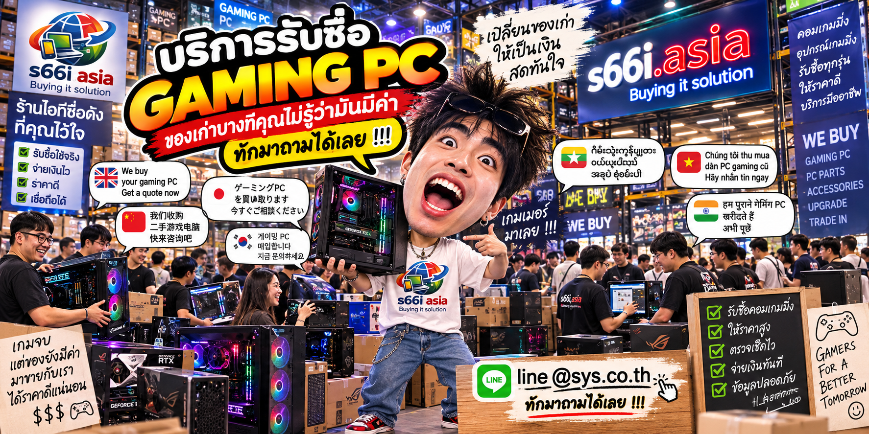 โกดัง s66i.asia รับซื้อ Gaming PC มีลูกค้านำคอมเกมมิ่งมาประเมินจำนวนมาก