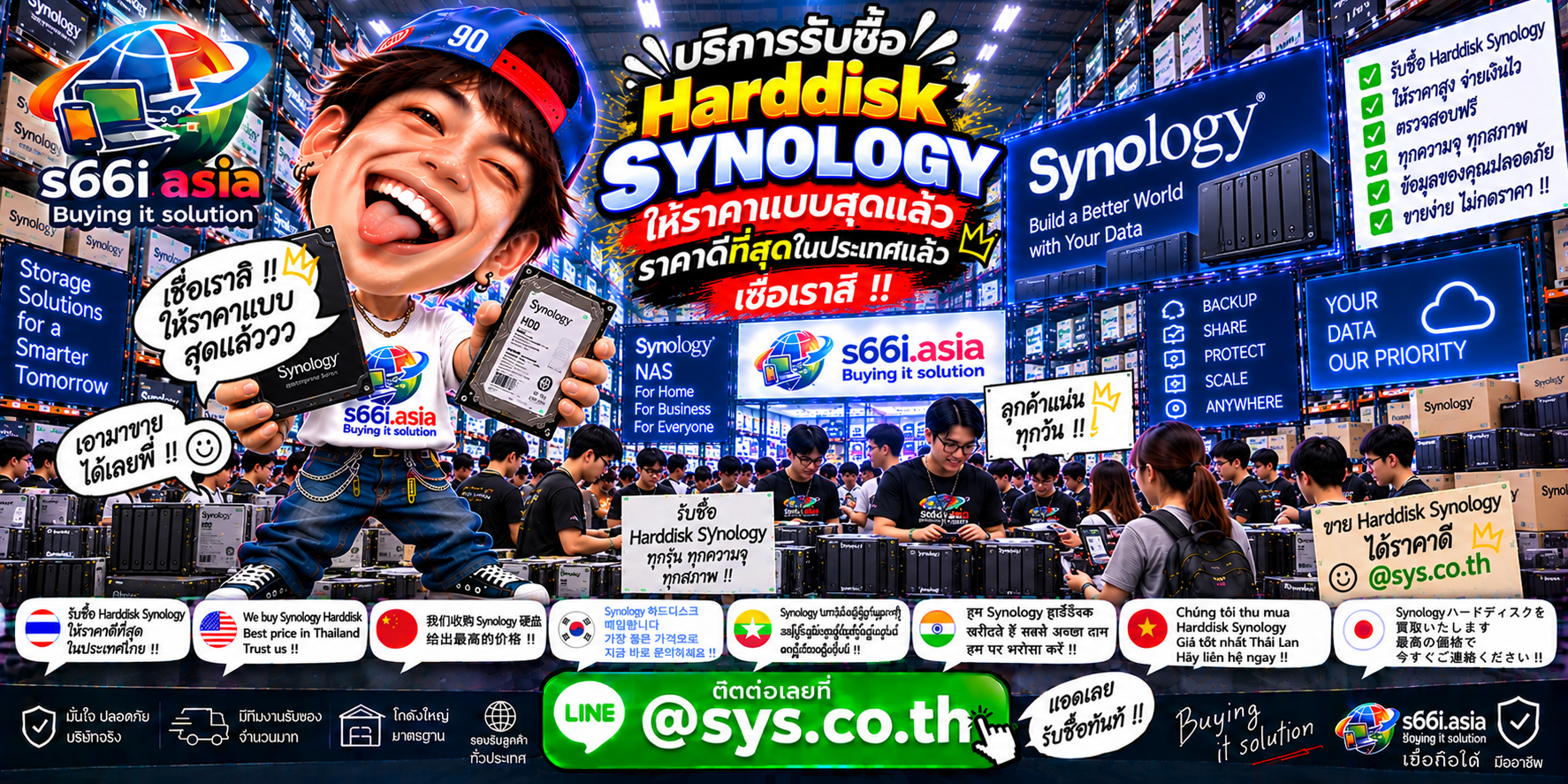 s66i.asia รับซื้อ Harddisk Synology ติดต่อ LINE @sys.co.th