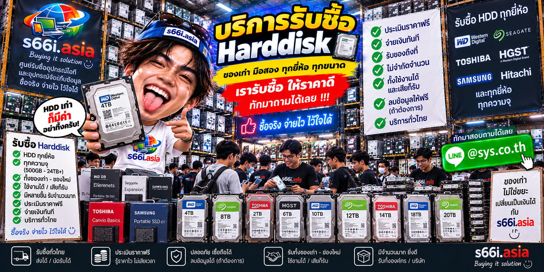 โกดังรับซื้อharddisk s66i.asia มี Harddisk และลูกค้าจำนวนมาก