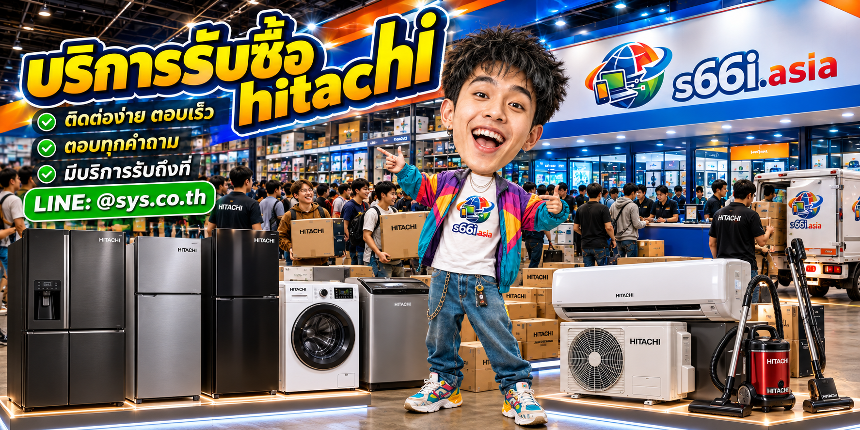 ช่องทาง LINE @sys.co.th สำหรับขาย Hitachi ให้ s66i.asia