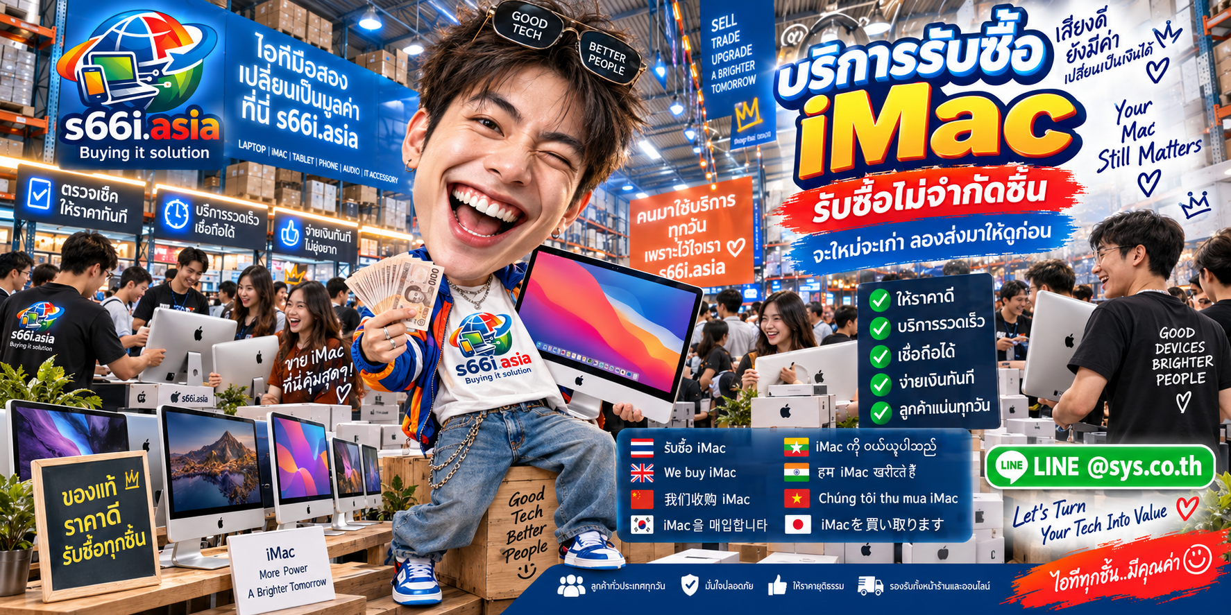 ทีมงาน s66i.asia รับซื้อ iMac มือสองในโกดังไอที