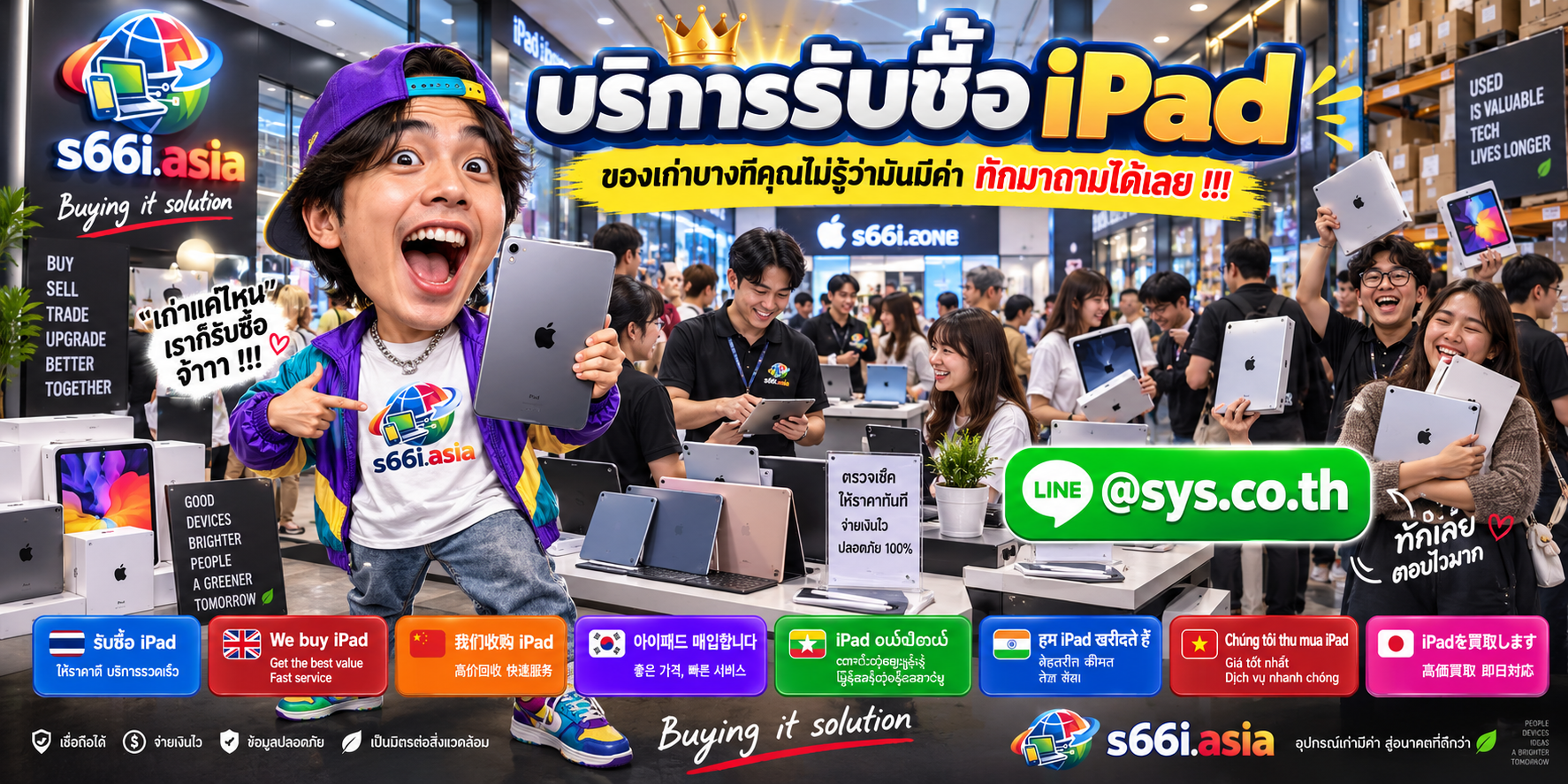 โกดังรับซื้อ iPad s66i.asia มีลูกค้านำ iPad มาขายจำนวนมาก