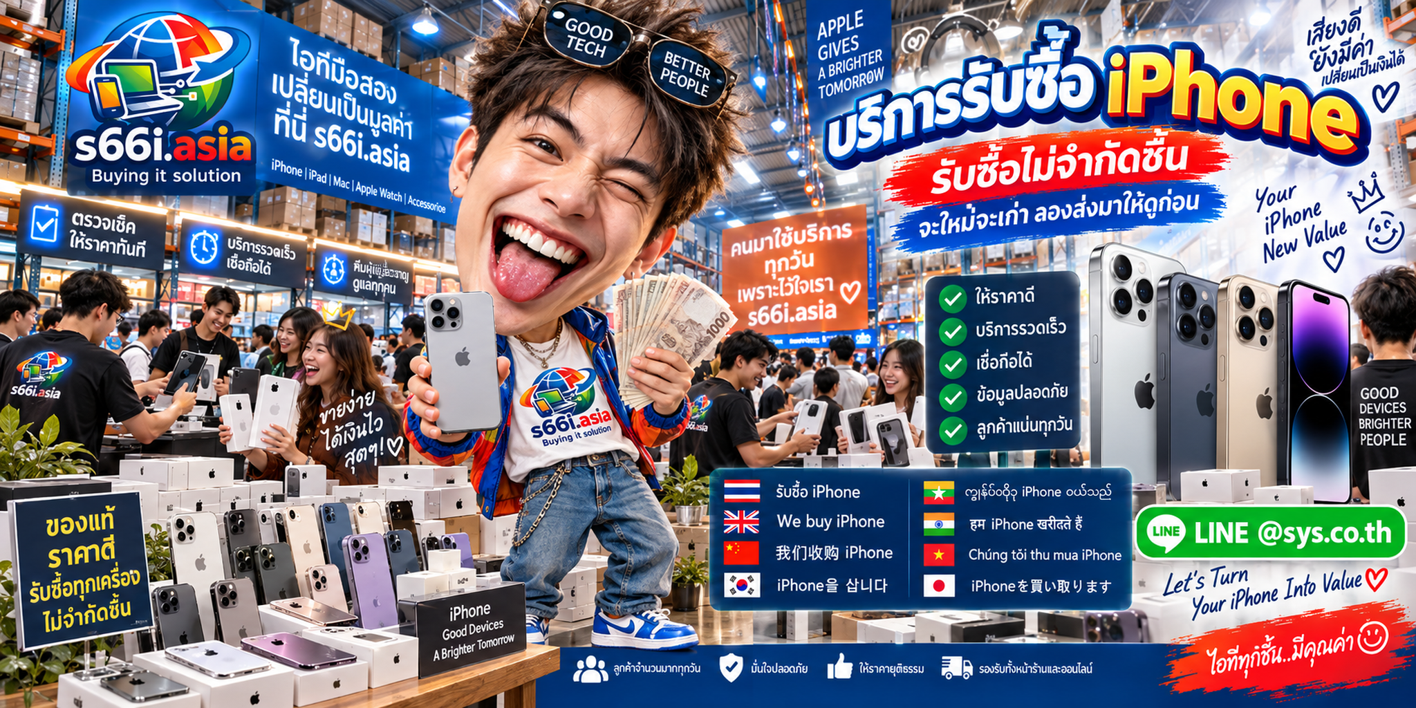 ทีมงาน s66i.asia รับซื้อ iPhone ในโกดังไอที