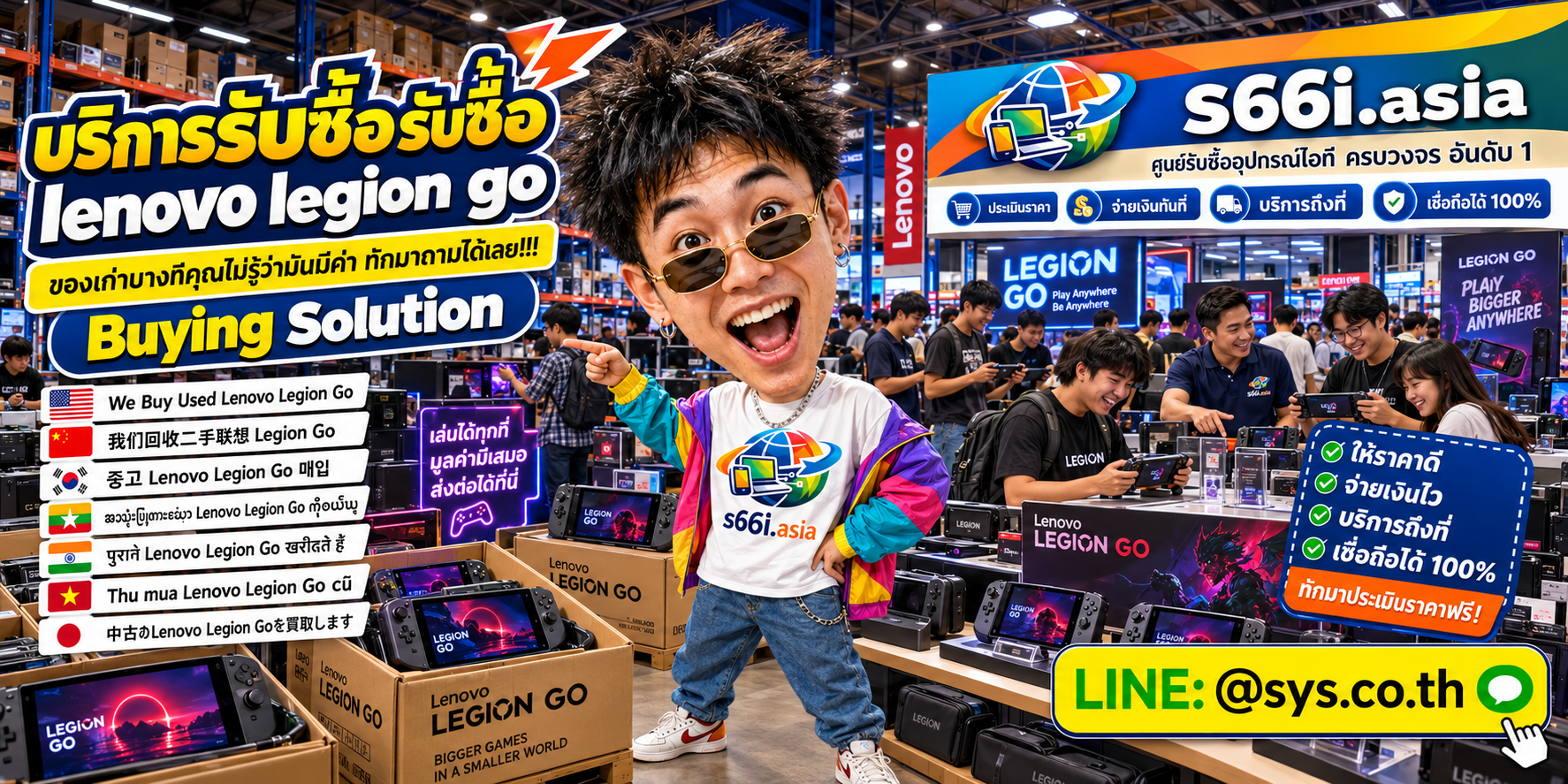 ทีมงาน s66i.asia รับซื้อ Lenovo Legion Go ในโกดังไอที