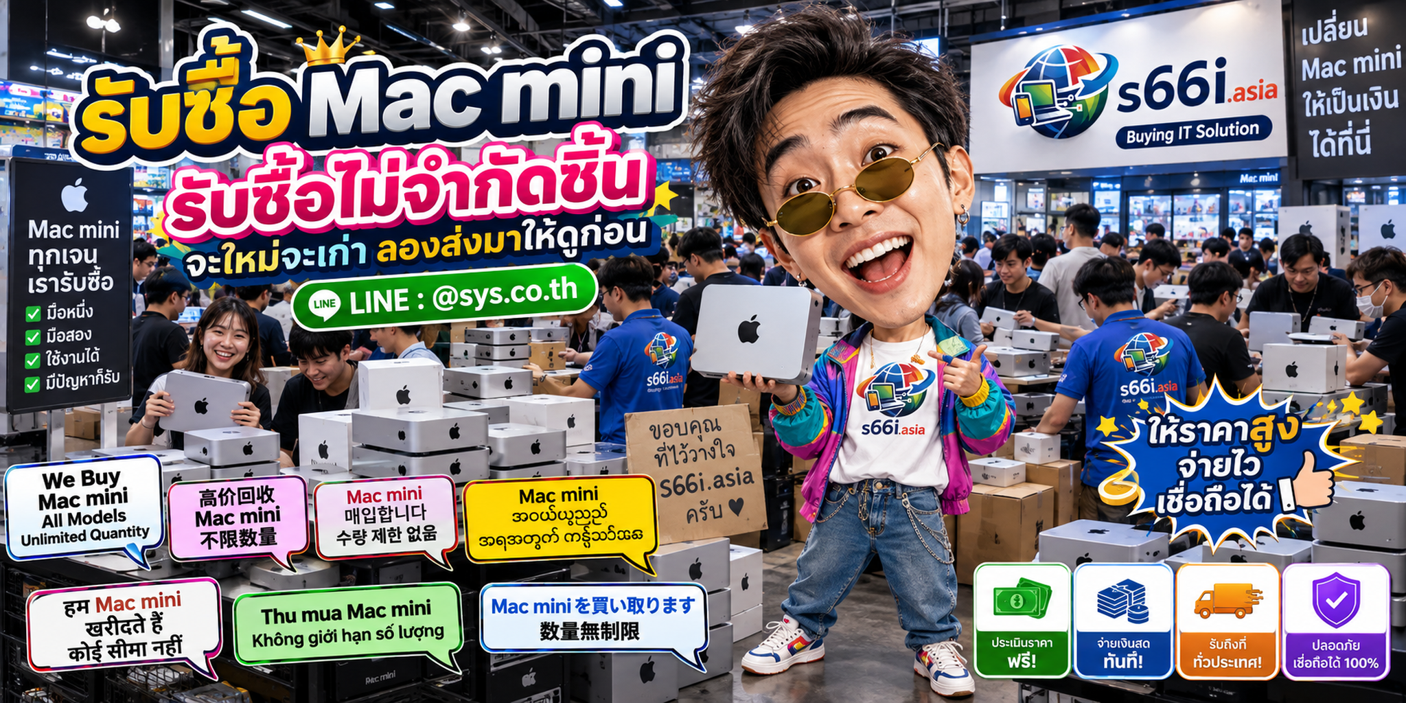 s66i.asia รับซื้อ Mac mini ติดต่อ LINE @sys.co.th