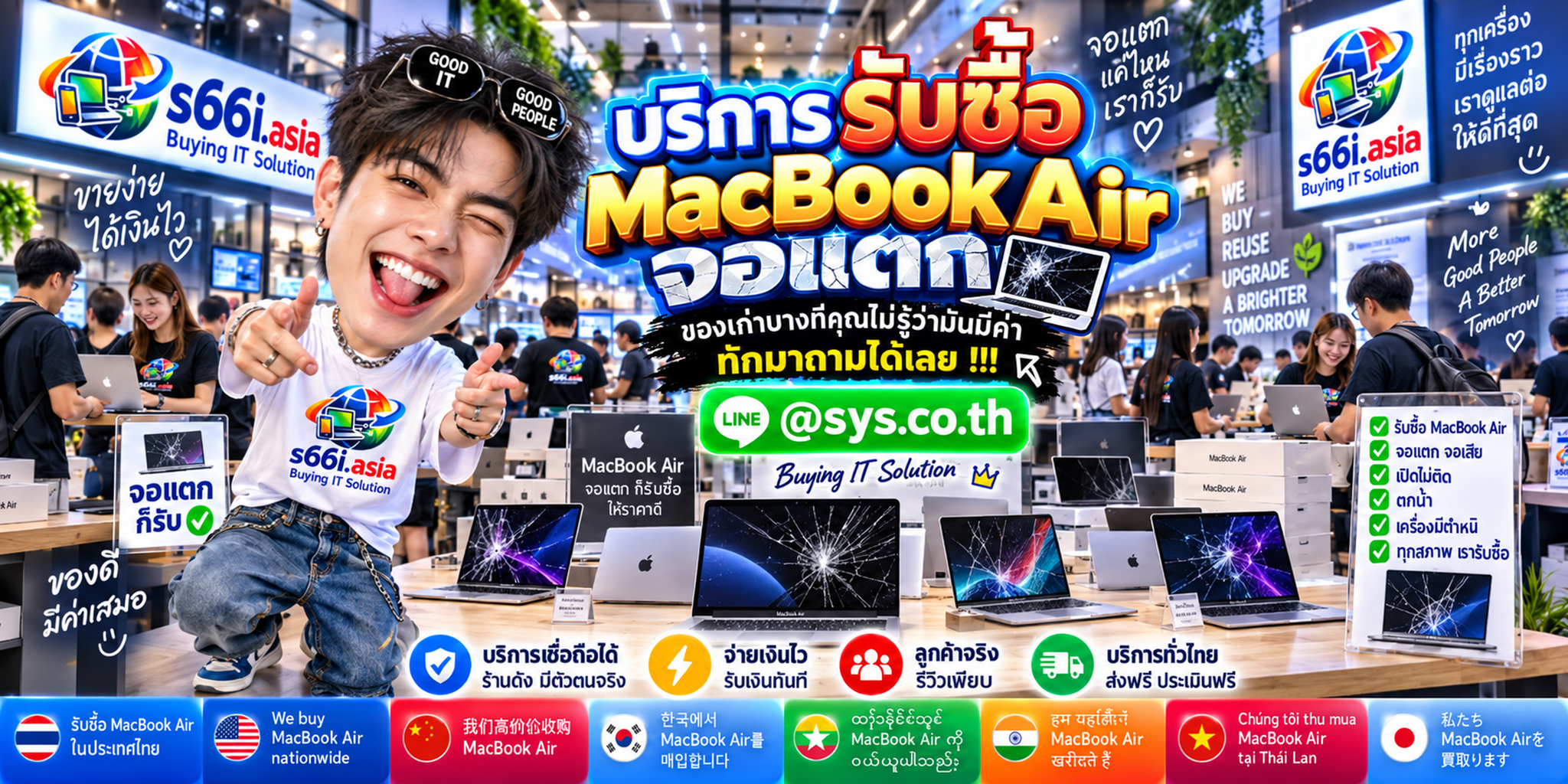 โกดัง s66i.asia รับซื้อ MacBook Air จอแตก มีลูกค้าเข้ารับบริการจำนวนมาก