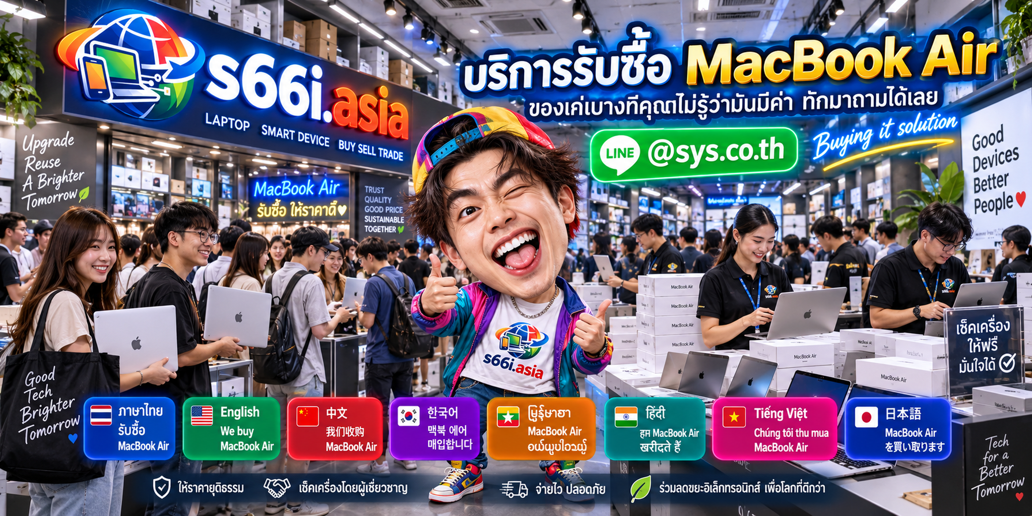 โกดังรับซื้อ MacBook Air s66i.asia มีลูกค้านำ MacBook Air มาขายจำนวนมาก