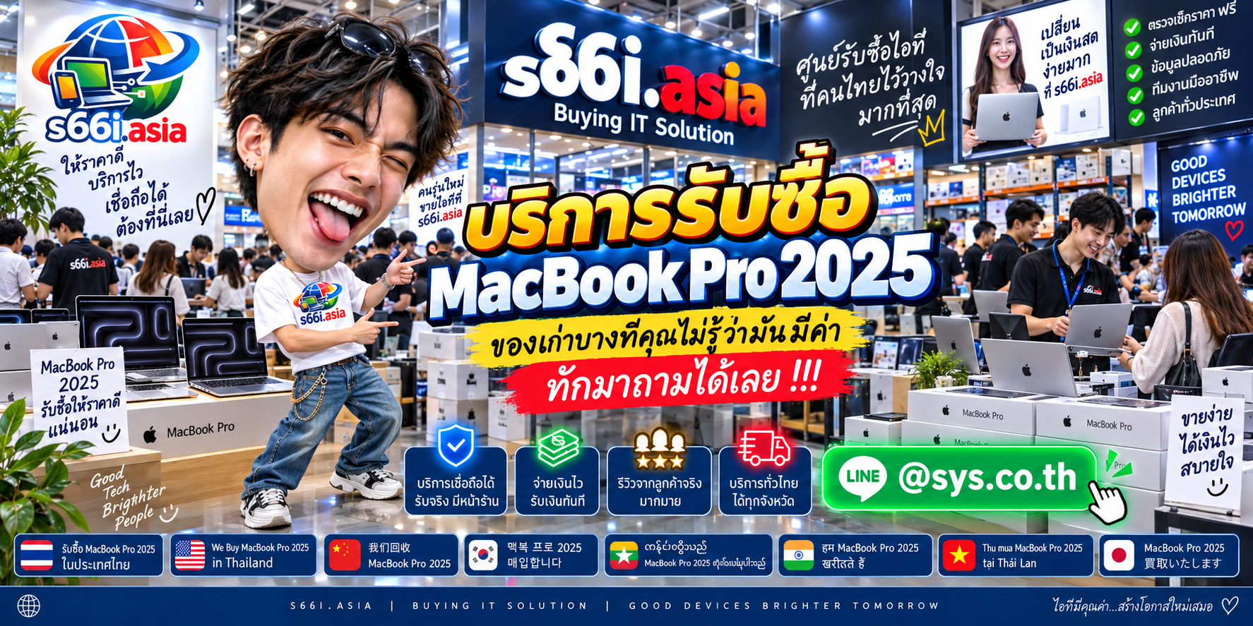 โกดังรับซื้อ MacBook Pro 2025 s66i.asia มีลูกค้านำเครื่องมาประเมินและขายจำนวนมาก