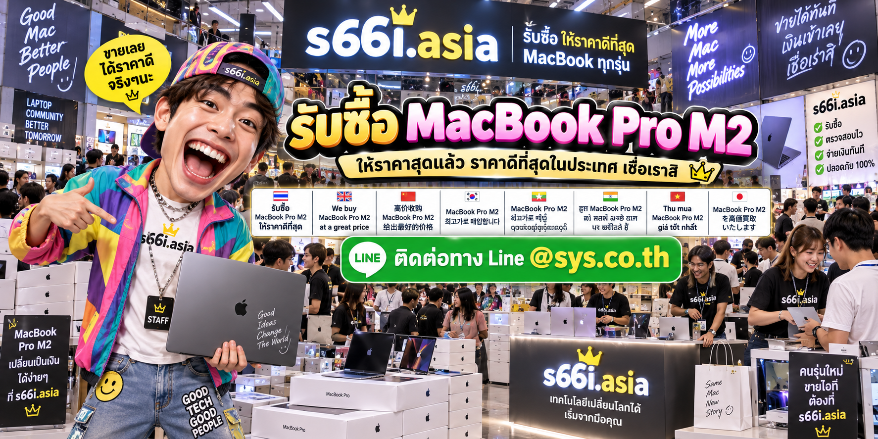 s66i.asia Buying IT Solution รับซื้อ MacBook Pro M2 ติดต่อ LINE @sys.co.th
