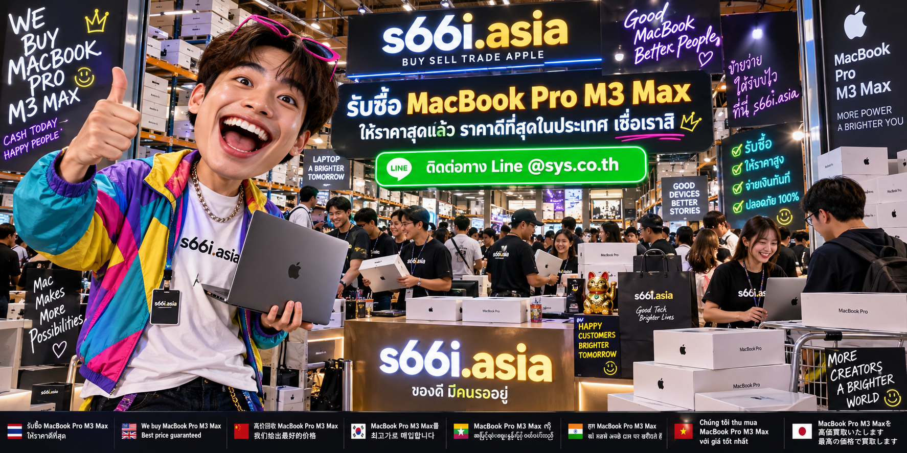 s66i.asia Buying IT Solution รับซื้อ MacBook Pro M3 Max ติดต่อ LINE @sys.co.th