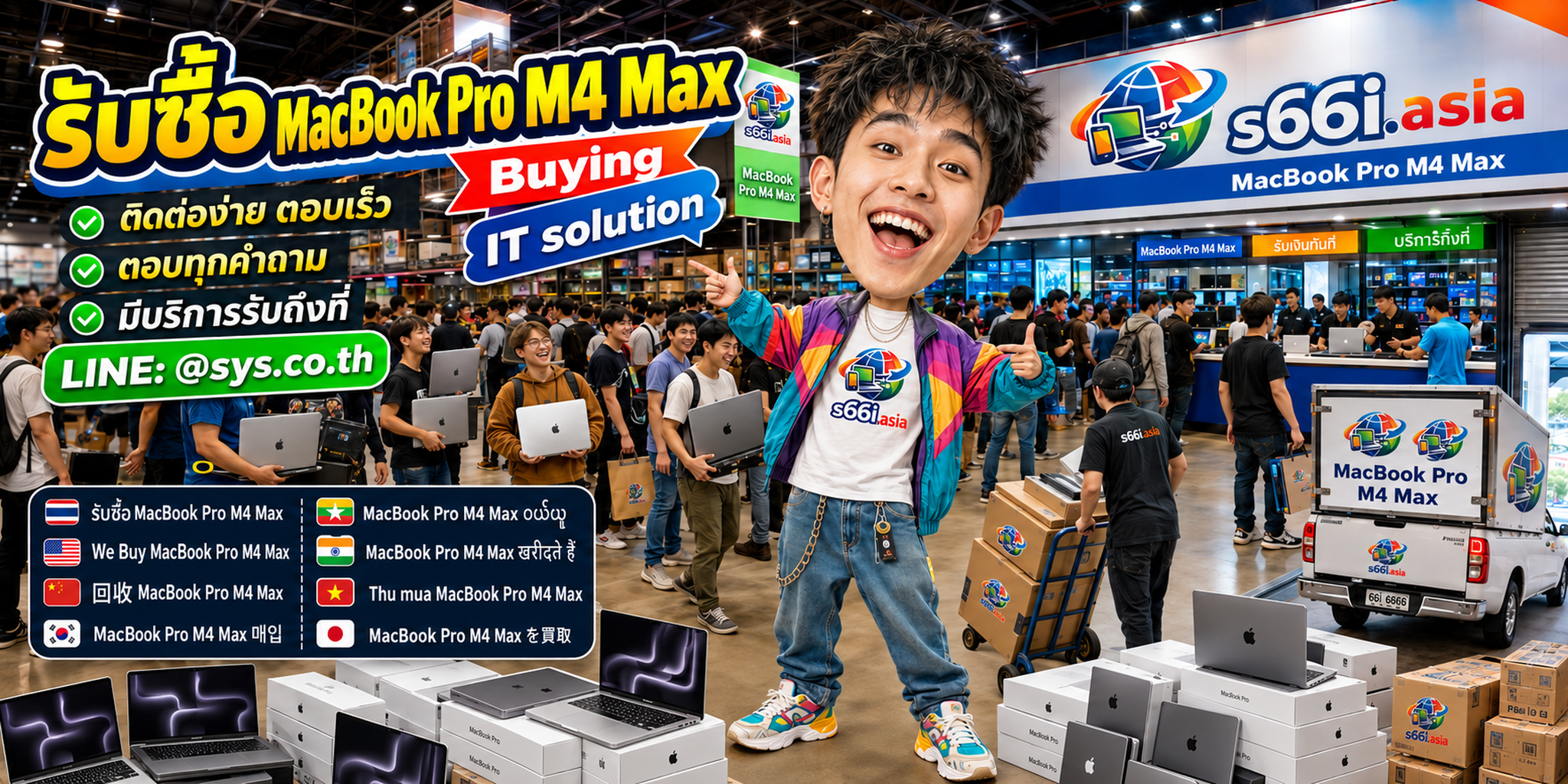 ช่องทาง LINE @sys.co.th สำหรับขาย MacBook Pro M4 Max ให้ s66i.asia
