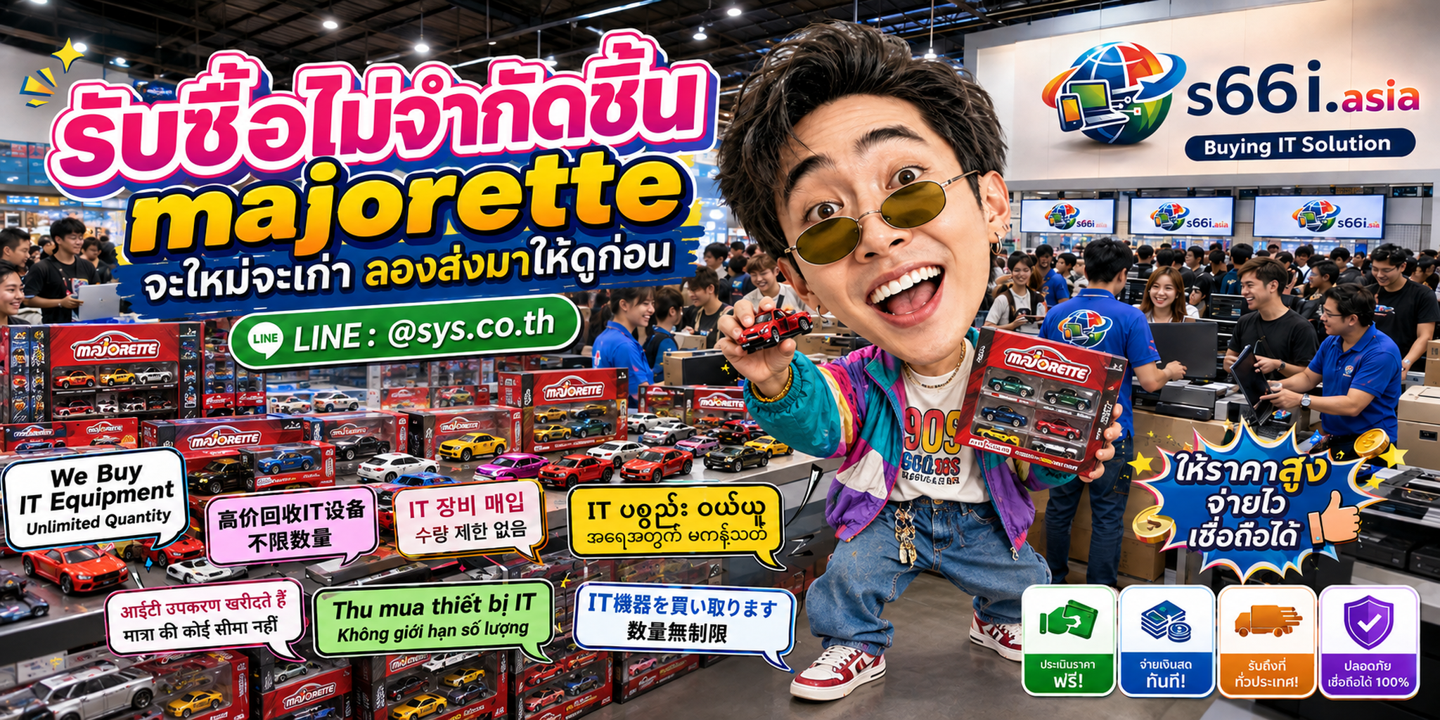 s66i.asia Buying IT Solution รับซื้อ Majorette ติดต่อ LINE @sys.co.th