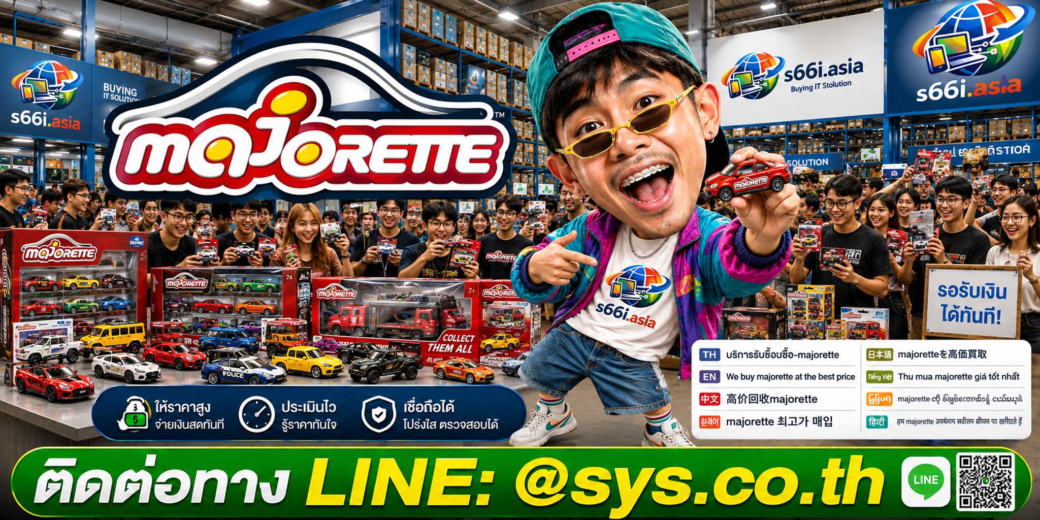 โกดังรับซื้อ Majorette s66i.asia มีรถเหล็กสะสมและลูกค้าจำนวนมาก