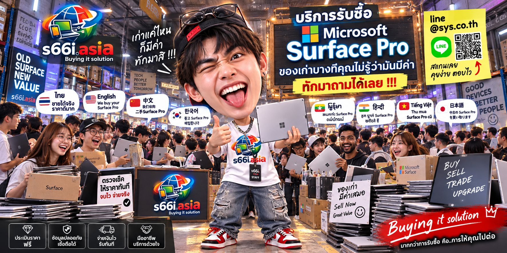 โกดัง s66i.asia รับซื้อ Microsoft Surface Pro มือสองทั่วประเทศไทย