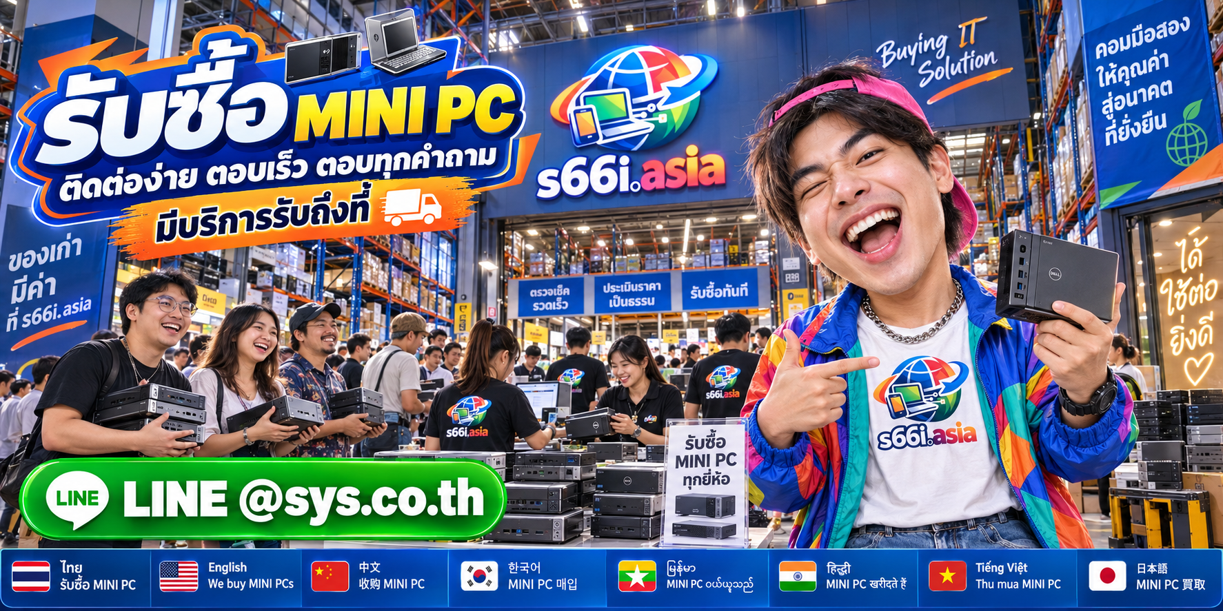 ช่องทาง LINE @sys.co.th สำหรับขาย Mini PC ให้ s66i.asia