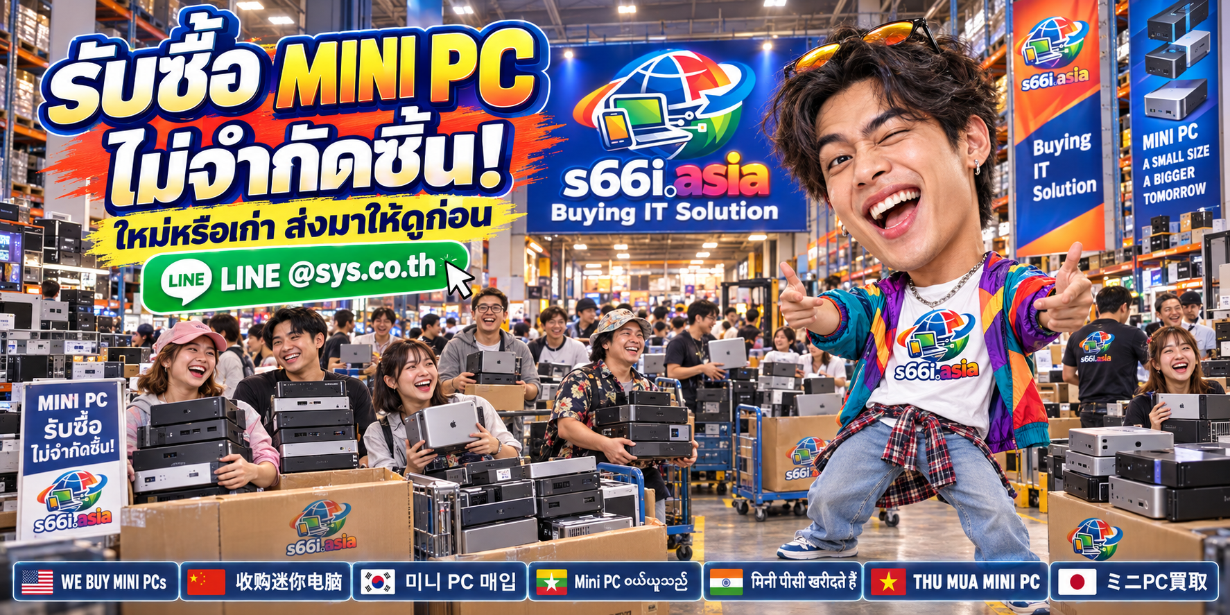 ทีมงาน s66i.asia รับซื้อ Mini PC ในโกดังไอที