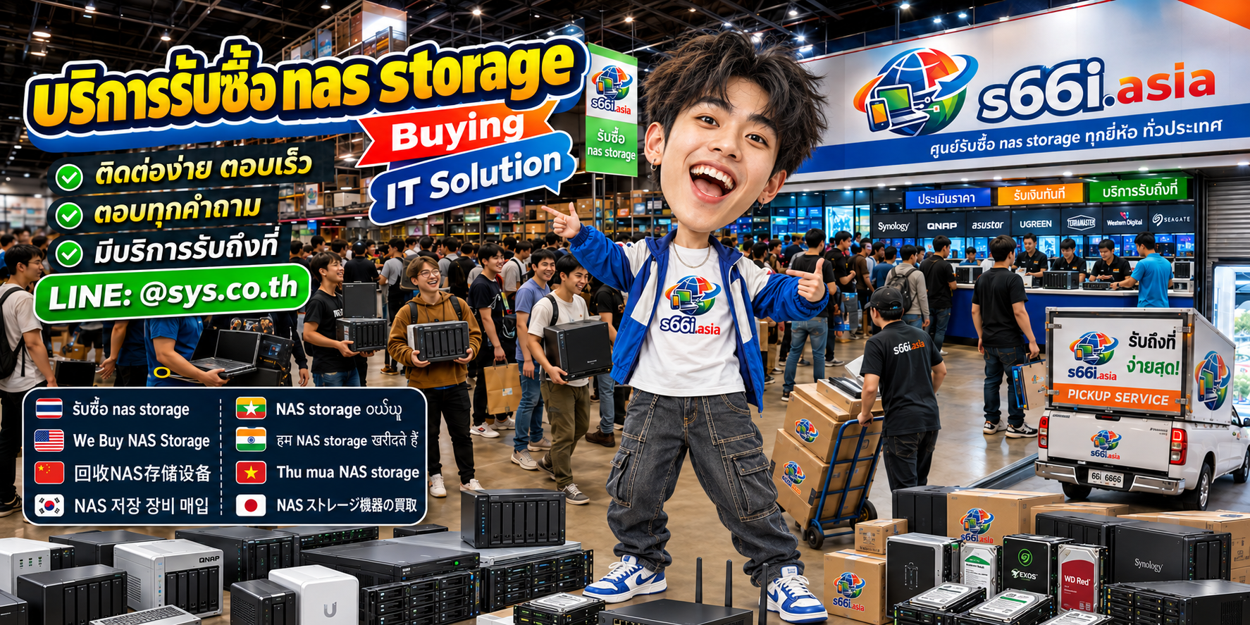 ช่องทาง LINE @sys.co.th สำหรับขาย NAS Storage ให้ s66i.asia