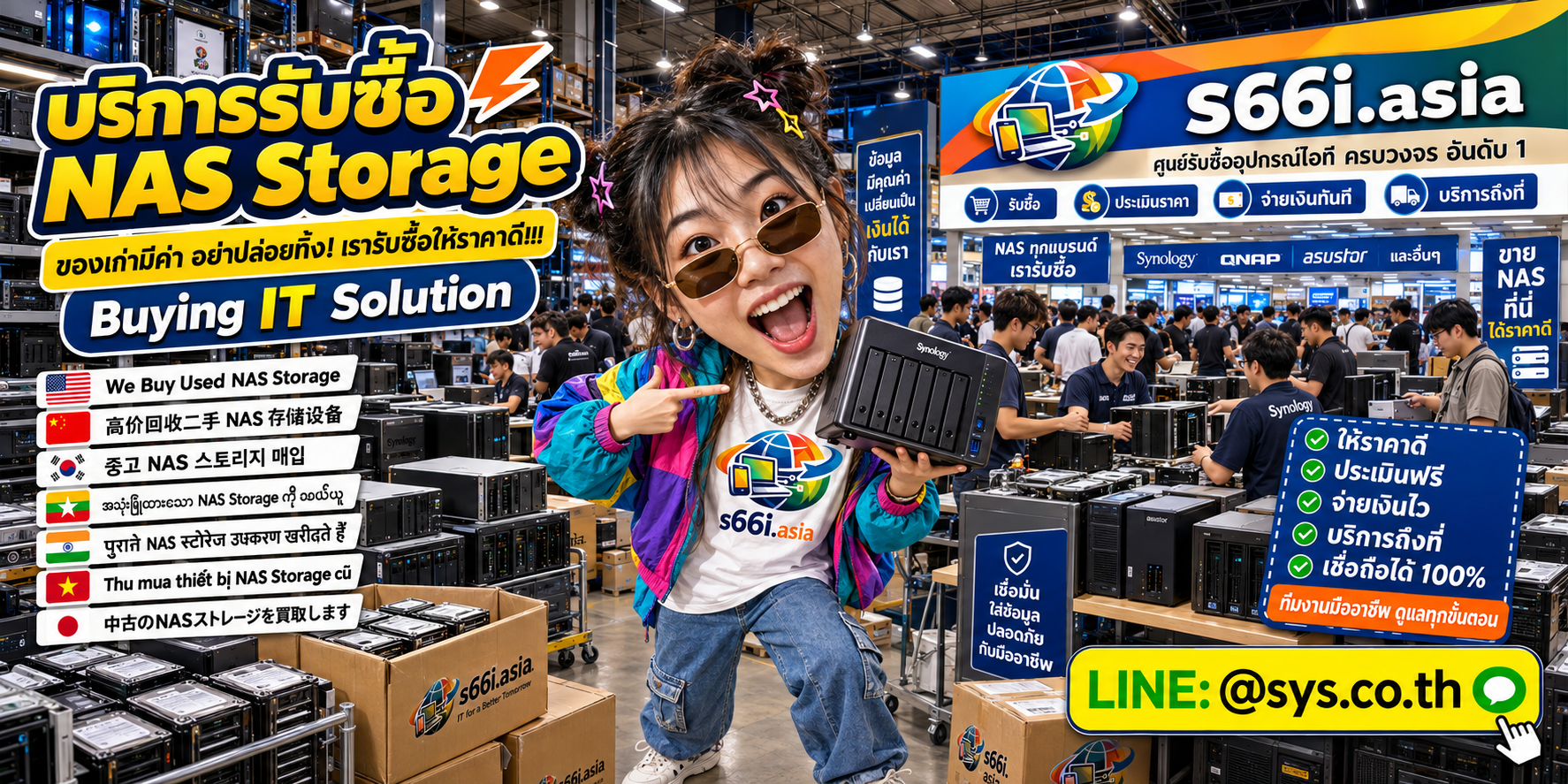 ทีมงาน s66i.asia รับซื้อ NAS Storage และอุปกรณ์จัดเก็บข้อมูลในโกดังไอที