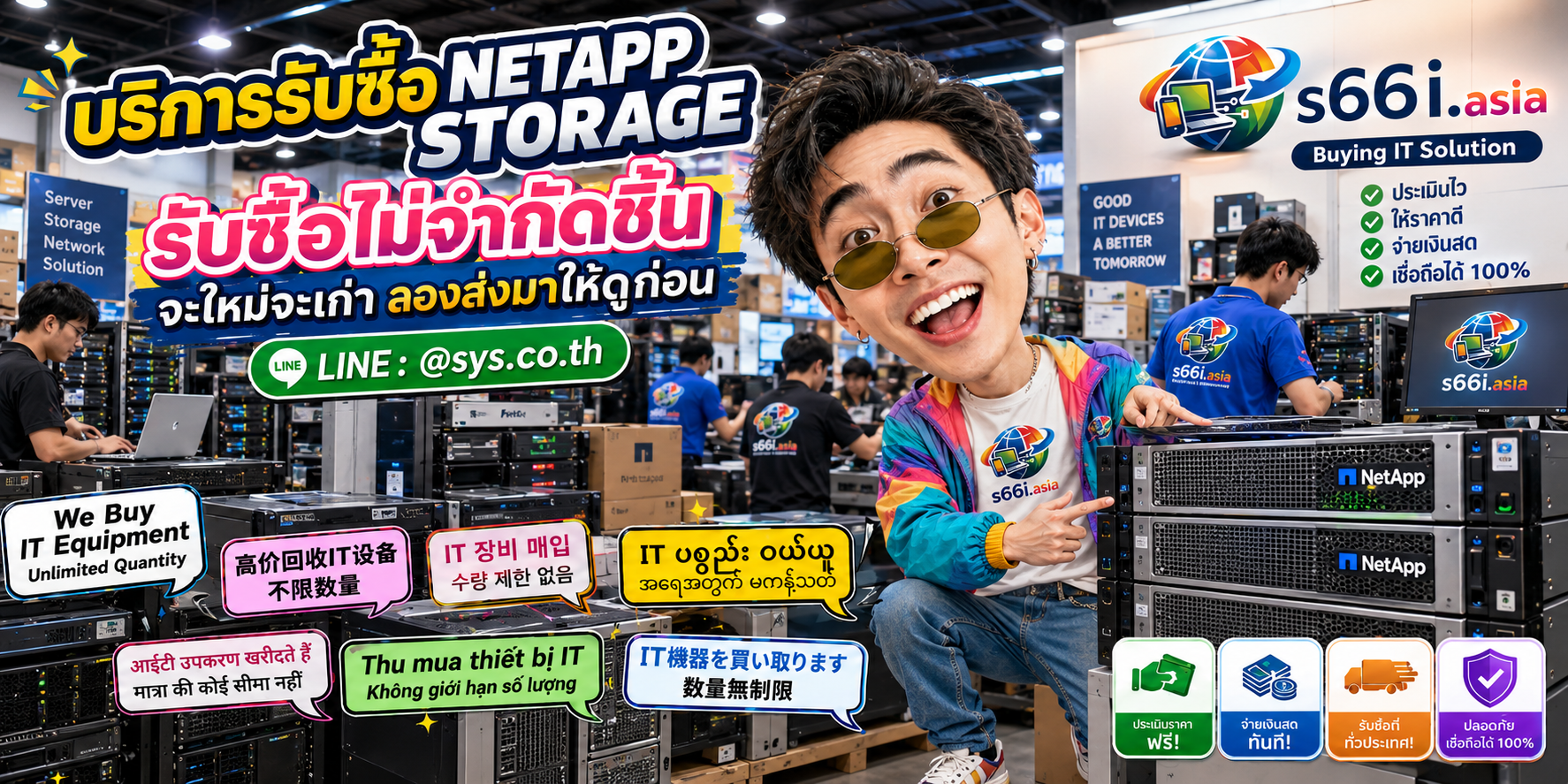 s66i.asia Buying IT Solution รับซื้อ NetApp Storage ติดต่อ LINE @sys.co.th
