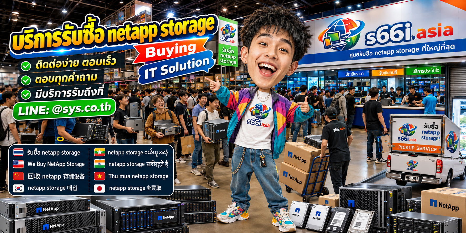 ช่องทาง LINE @sys.co.th สำหรับขาย NetApp Storage ให้ s66i.asia