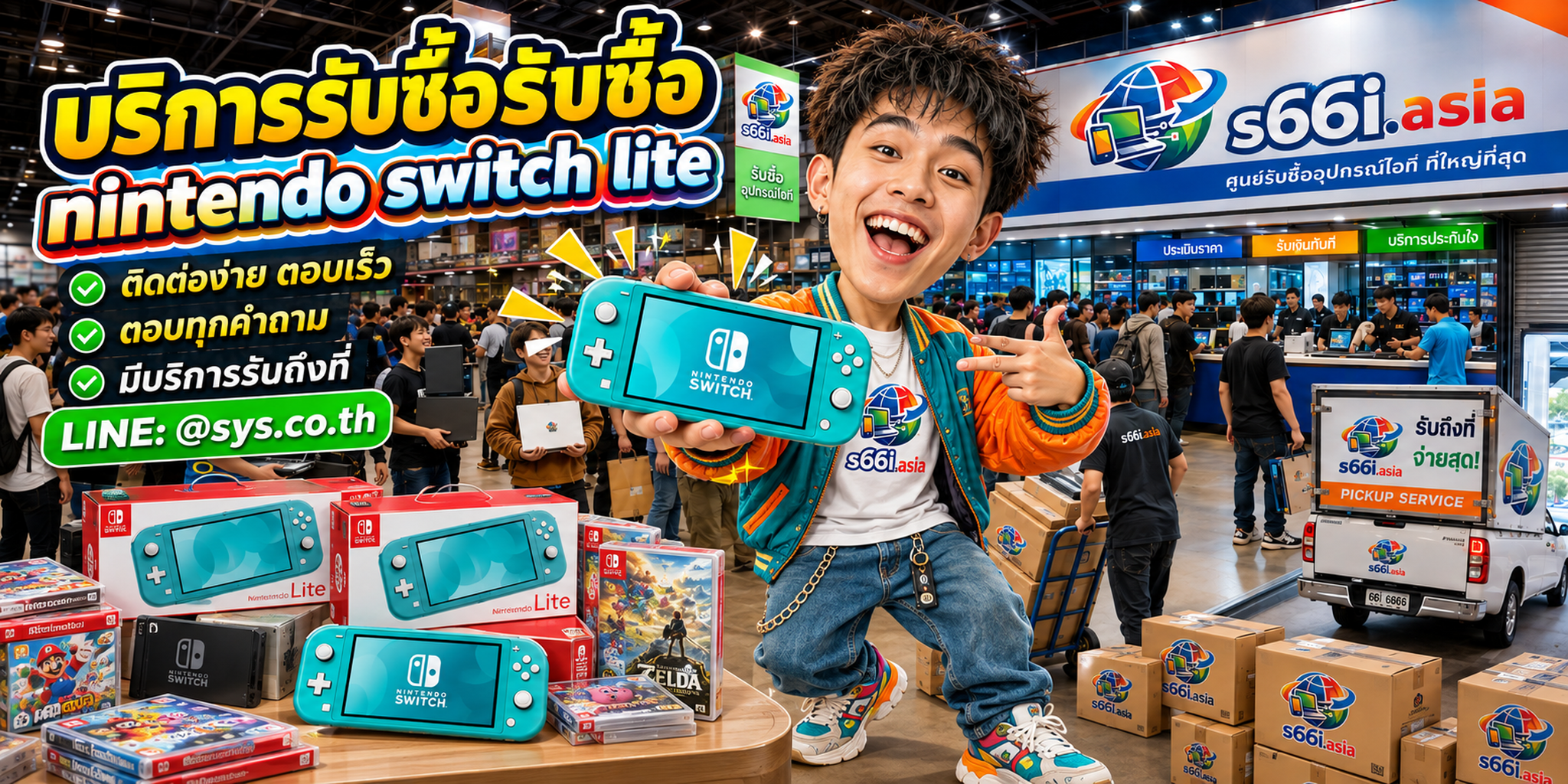 ติดต่อ LINE @sys.co.th เพื่อขาย Nintendo Switch Lite ให้ s66i.asia