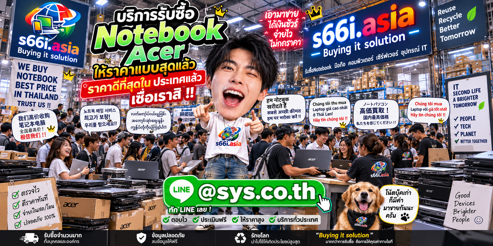 s66i.asia Buying IT Solution รับซื้อ Notebook Acer ติดต่อ LINE @sys.co.th