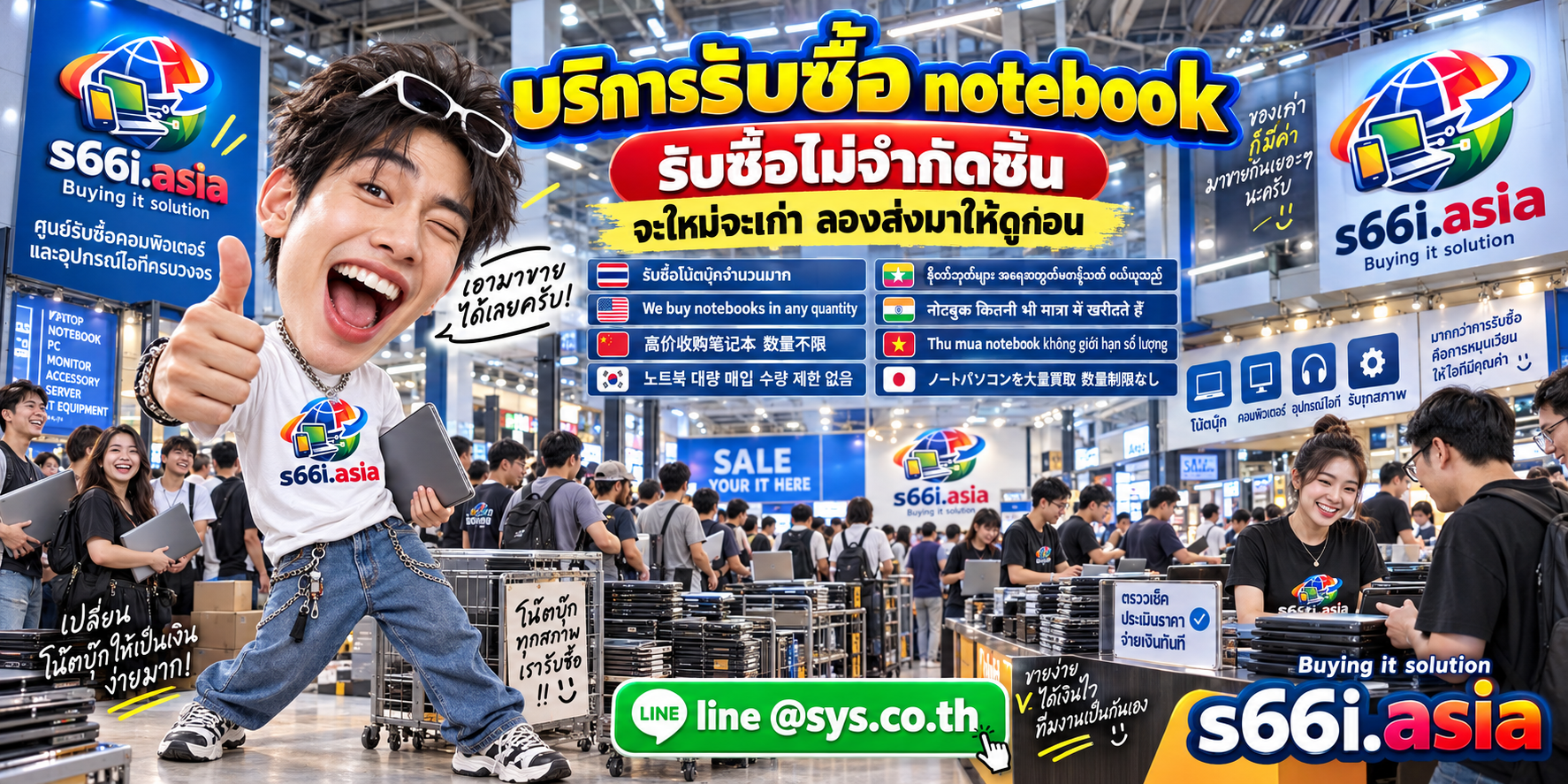 ทีมงาน s66i.asia รับซื้อ Notebook ในโกดังไอที