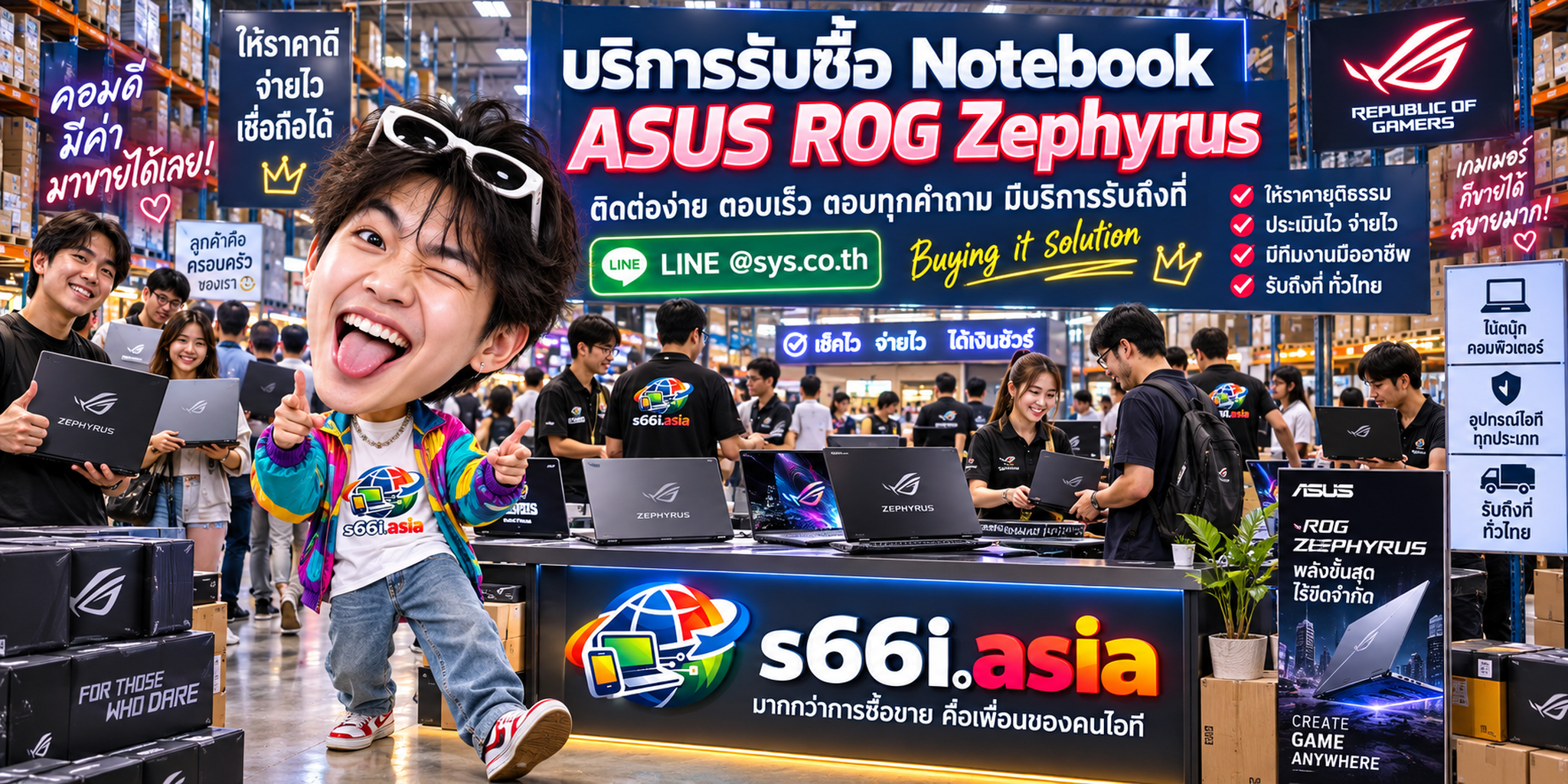 ติดต่อ LINE @sys.co.th เพื่อขาย ASUS ROG Zephyrus ให้ s66i.asia