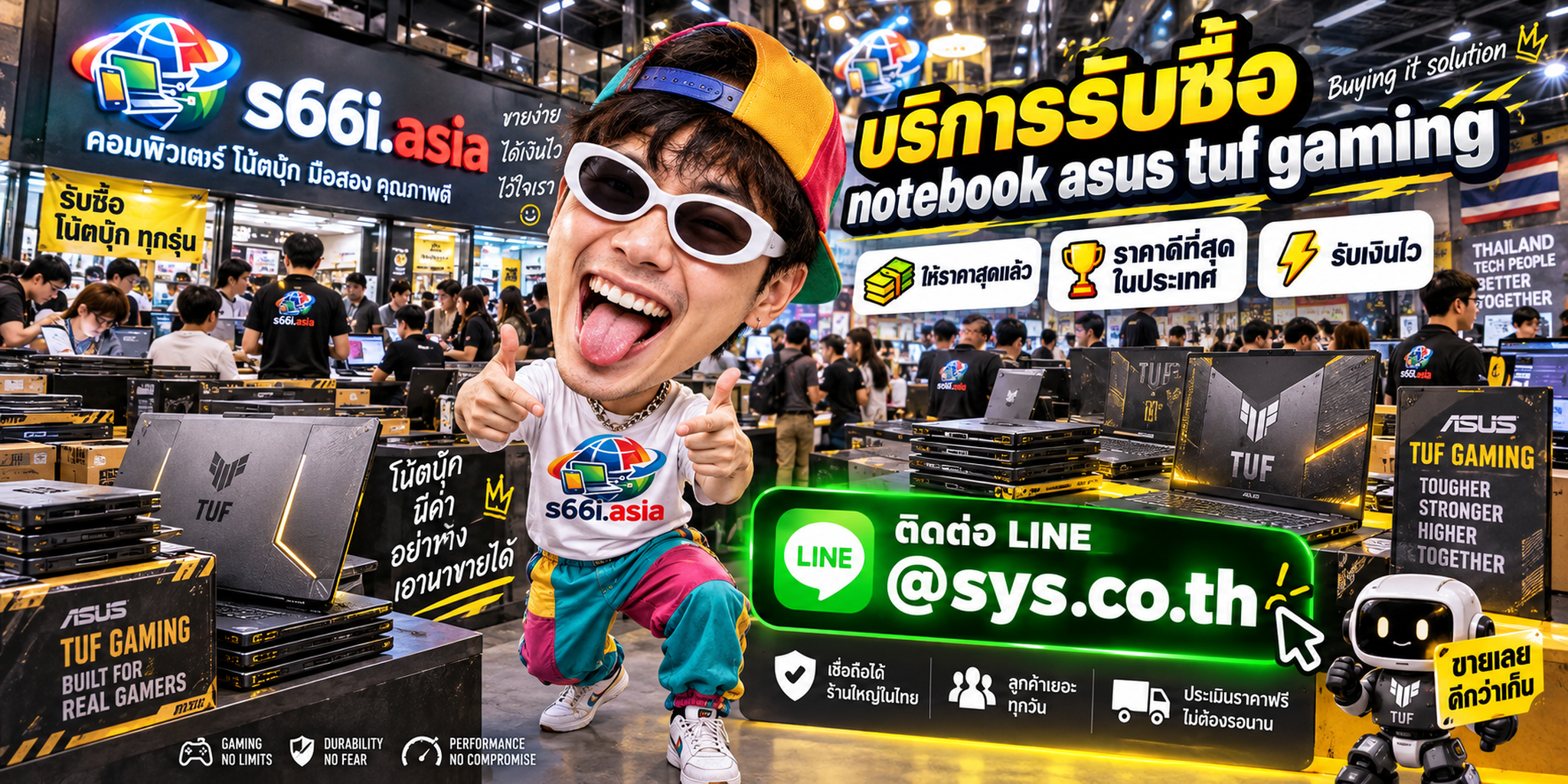 s66i.asia Buying IT Solution รับซื้อ ASUS TUF Gaming ติดต่อ LINE @sys.co.th
