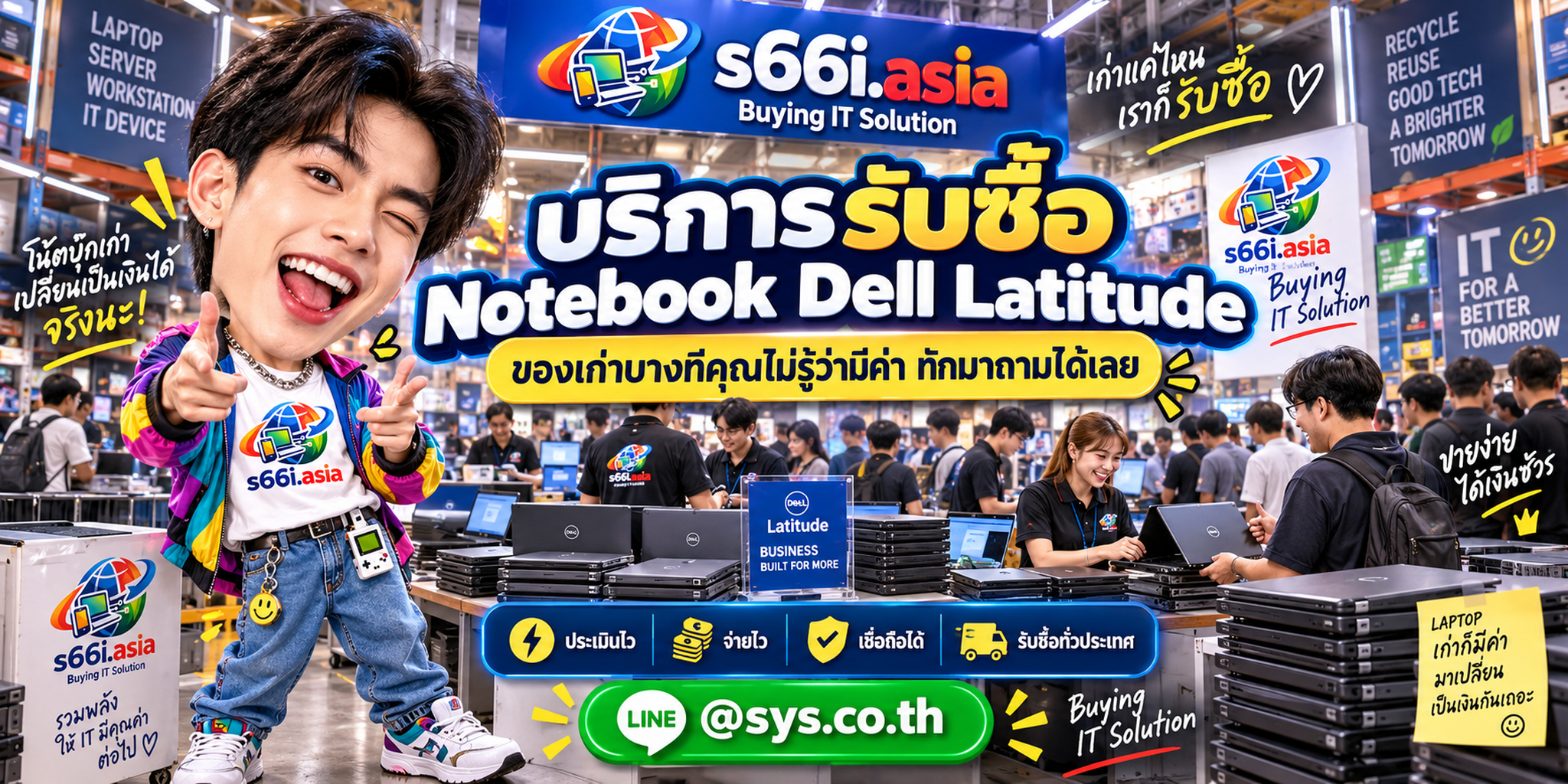 โกดังรับซื้อnotebooke dell latitude s66i.asia มีลูกค้านำ Dell Latitude มาประเมินจำนวนมาก