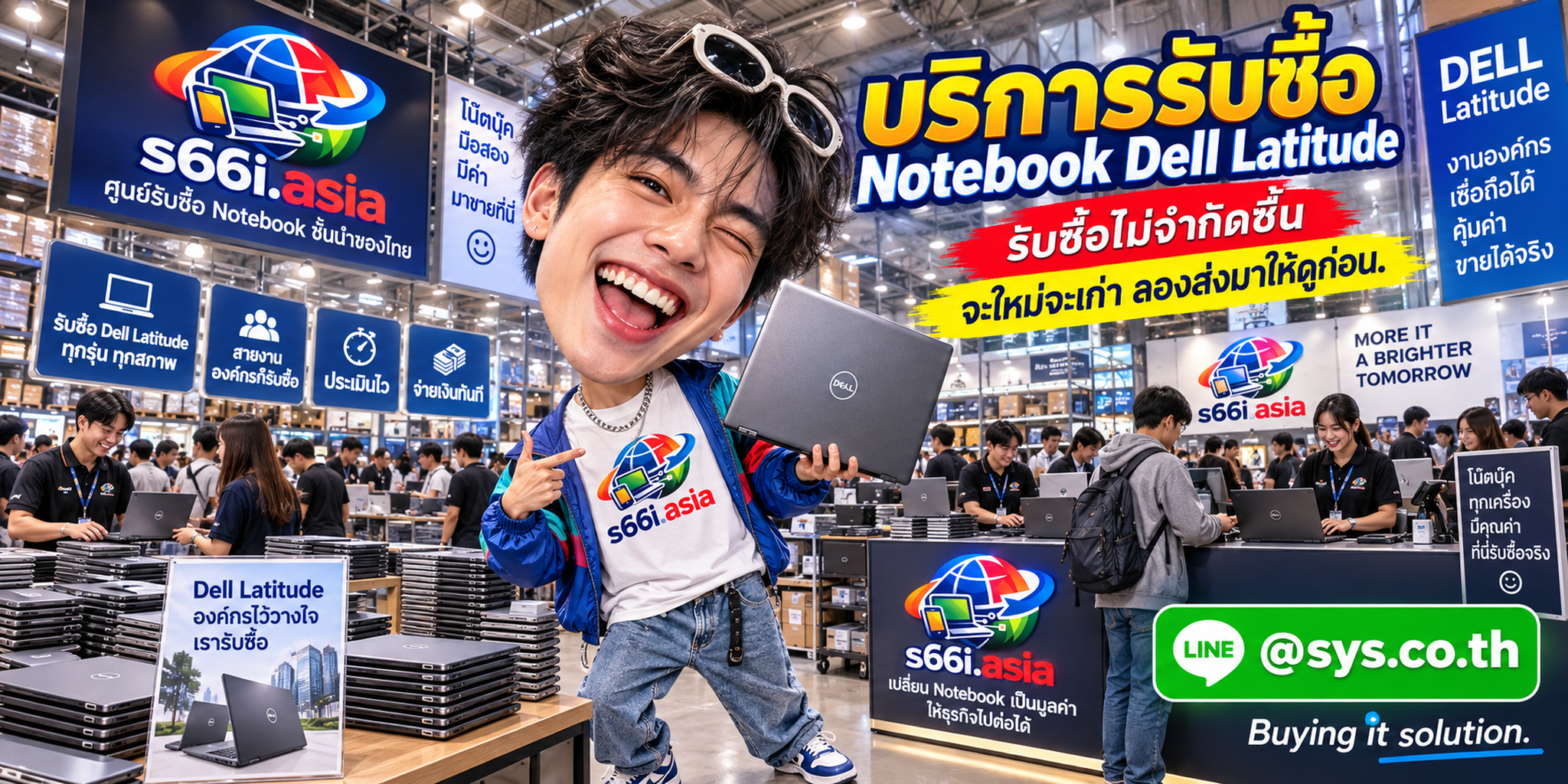 ทีมงาน s66i.asia รับซื้อ Dell Latitude มือสองในโกดังไอที